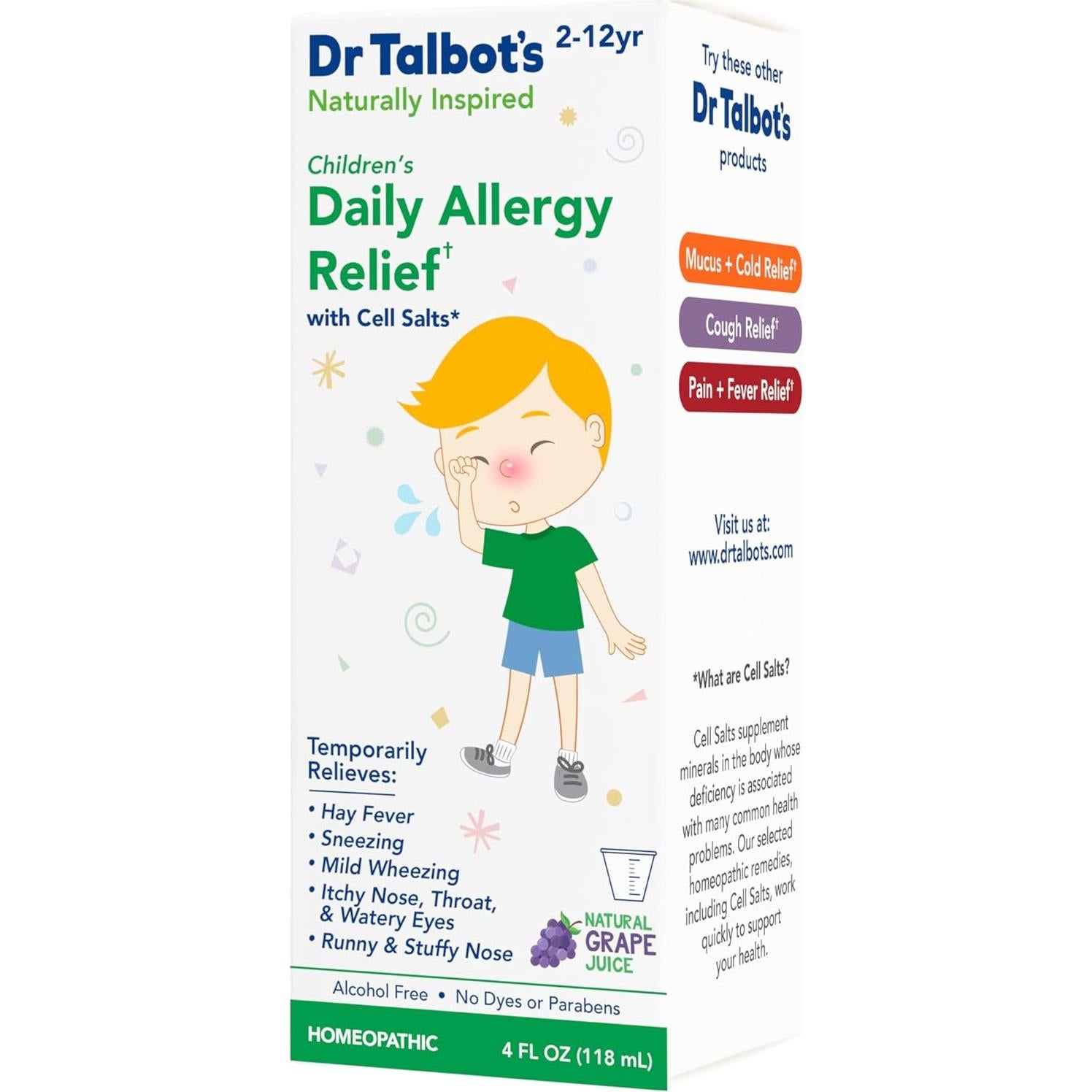 Alivio de Alergias para Niños Dr. Talbot 118 ml Sabor Uva