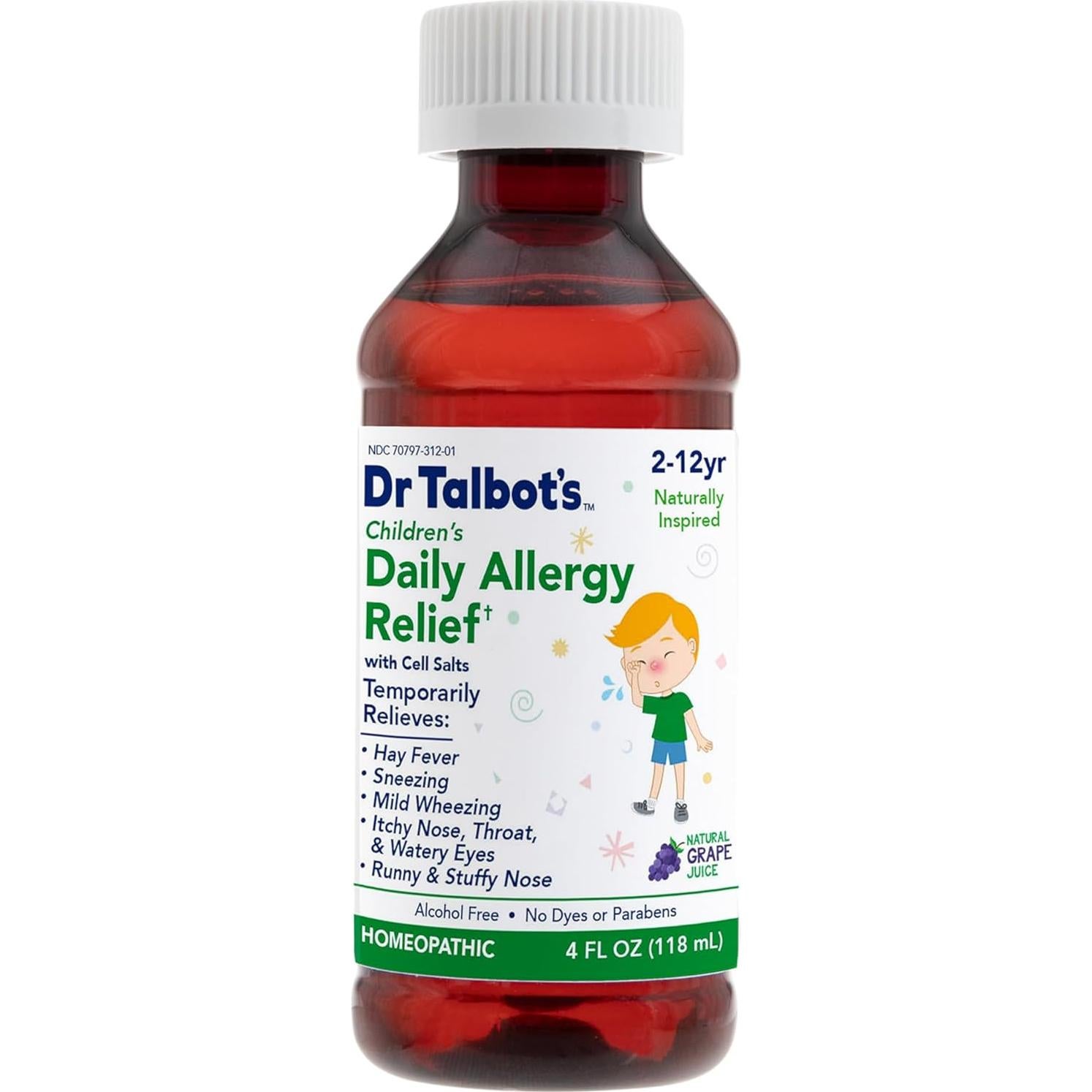Alivio de Alergias para Niños Dr. Talbot 118 ml Sabor Uva