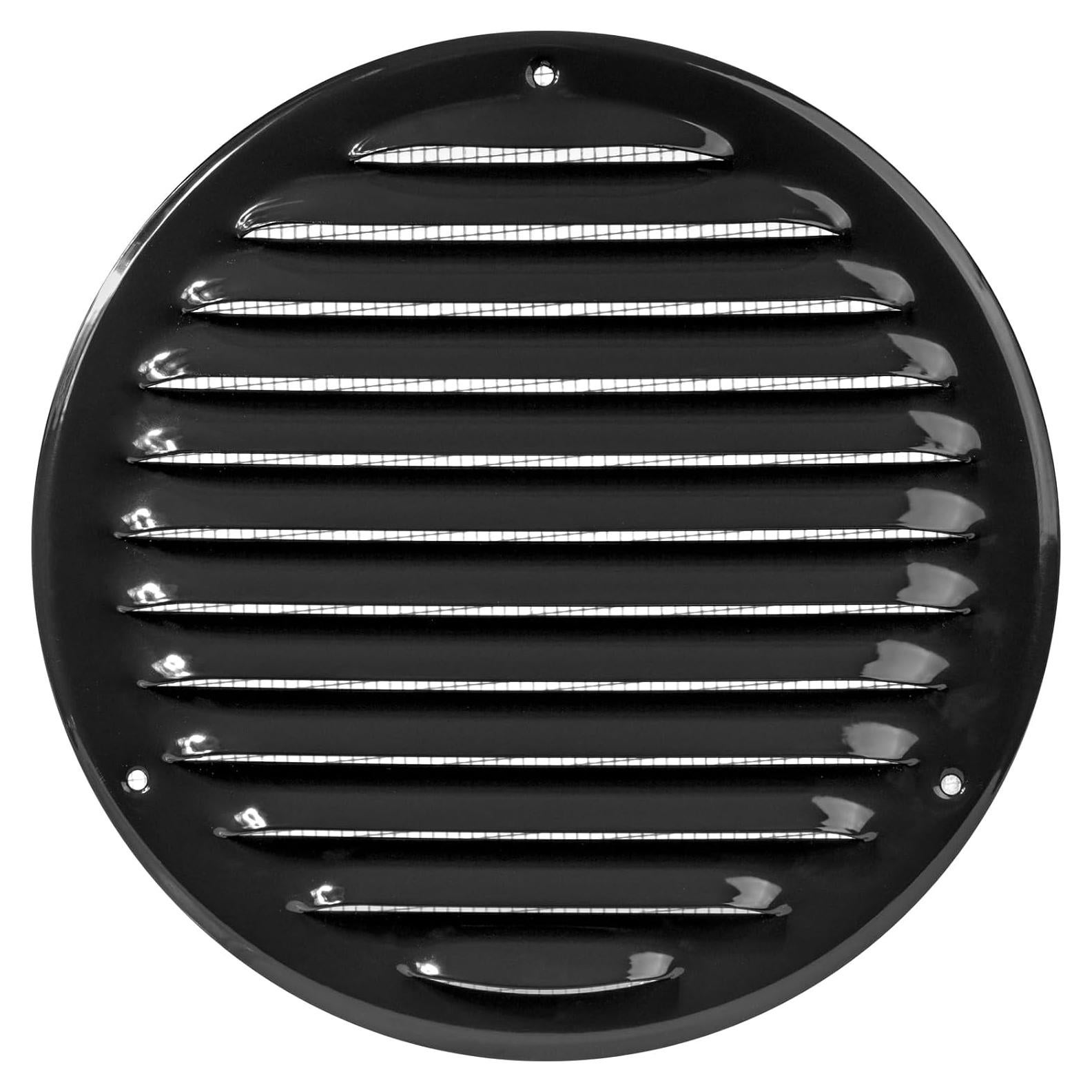 Rejilla de Ventilación Redonda 6" Vent Systems - Negro - Pantalla Insectos