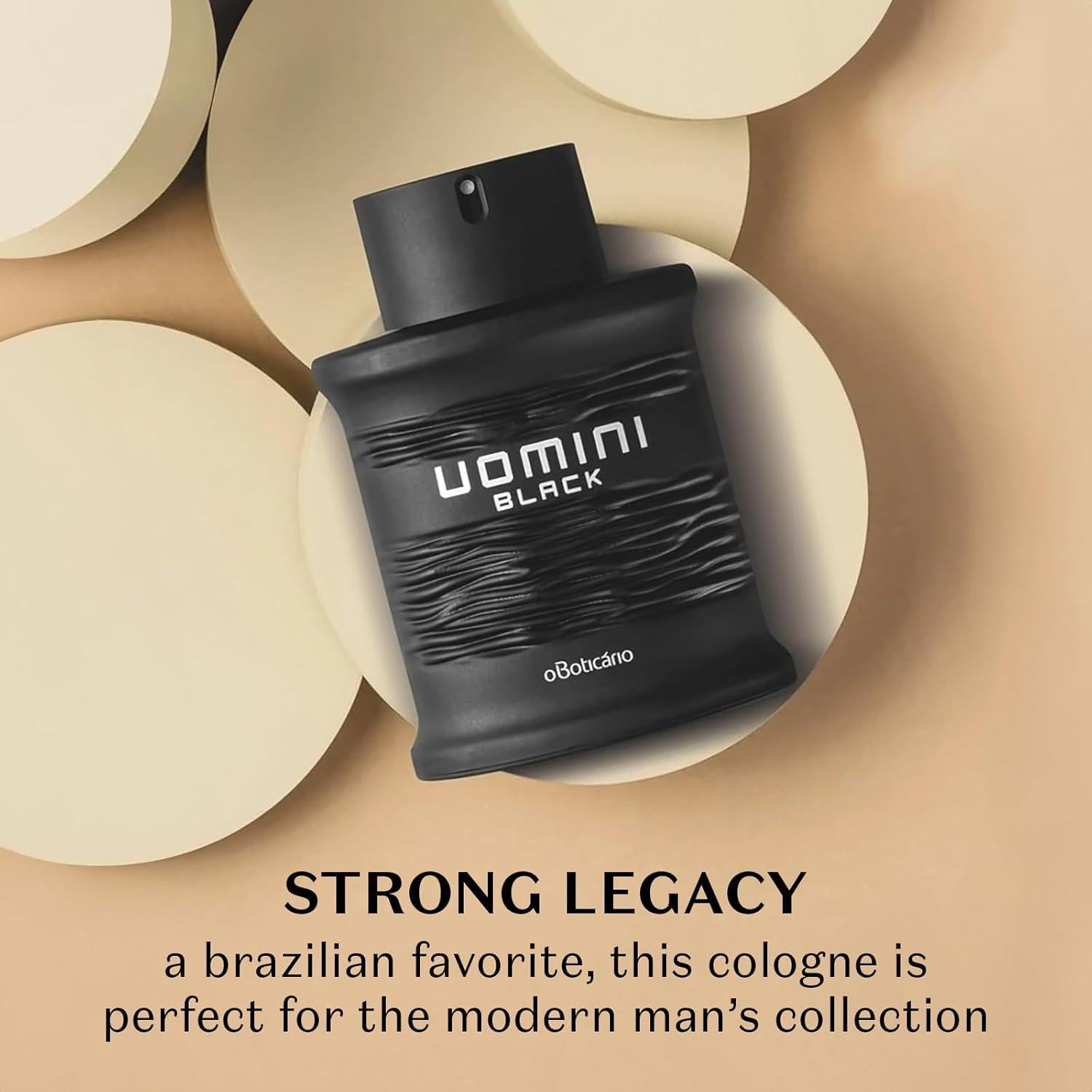 Colonia UOMINI BLACK O BOTICARIO 100ml Fragancia Amaderada