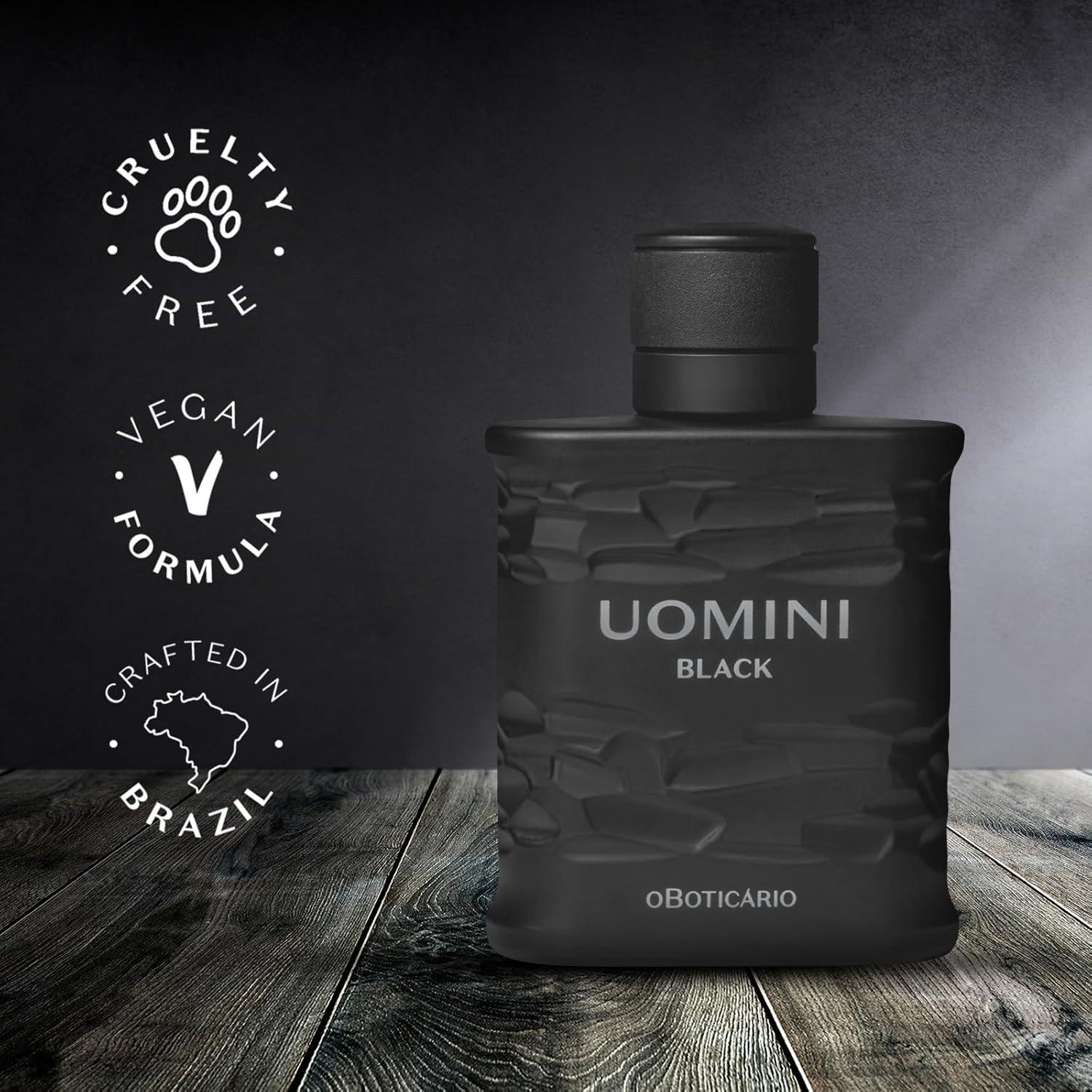 Colonia UOMINI BLACK O BOTICARIO 100ml Fragancia Amaderada
