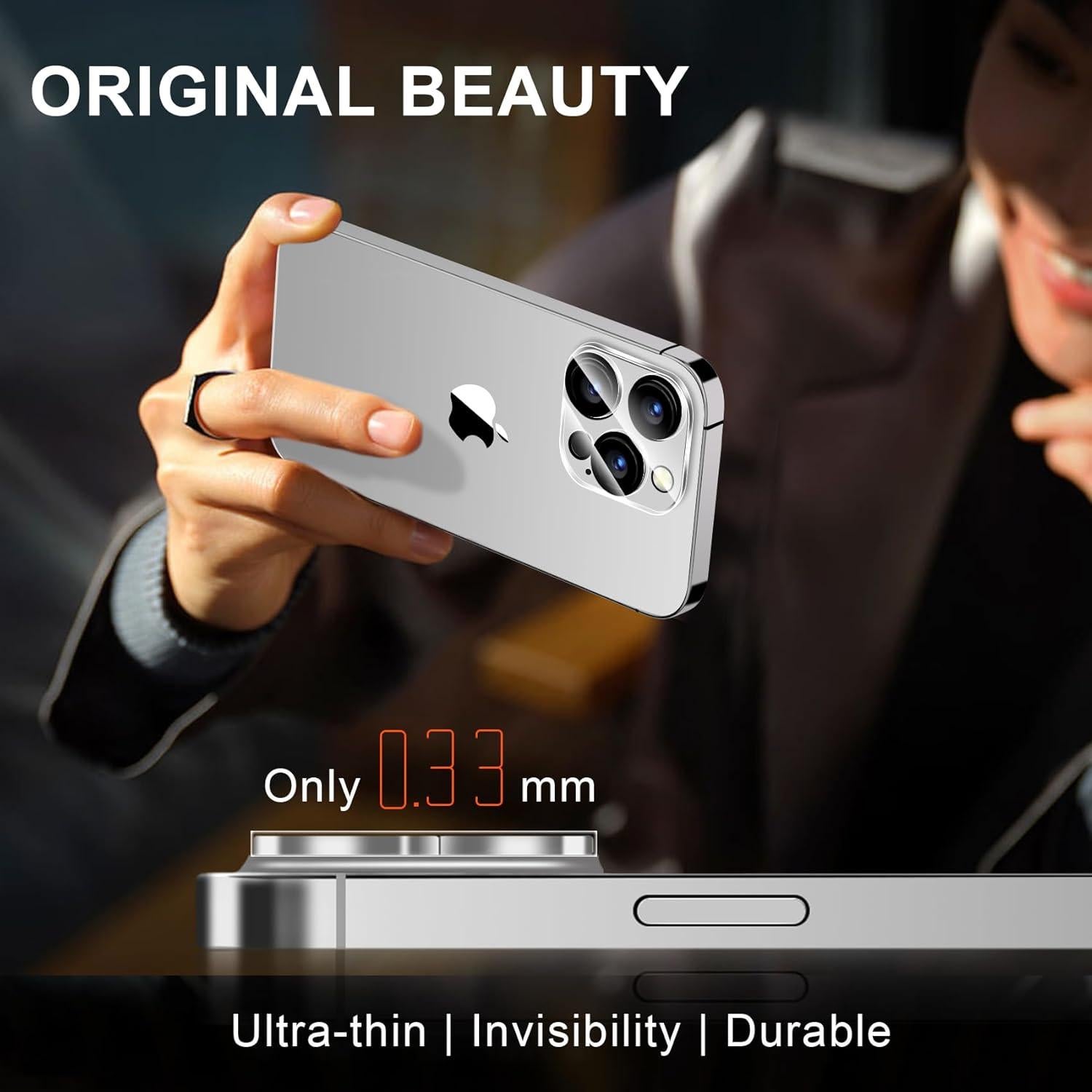 Protector de Pantalla QsmQam para iPhone 15 Pro Max 6.7" - 3 Unidades