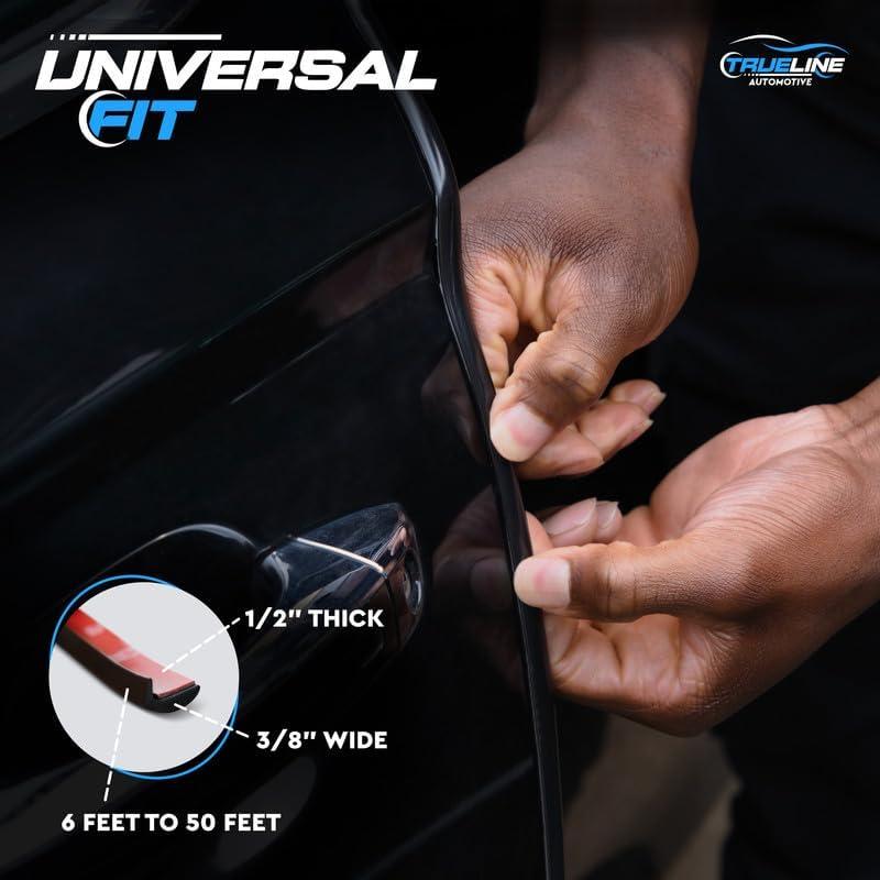 Protector de Bordes de Puerta True Line 1.83m Universal Negro