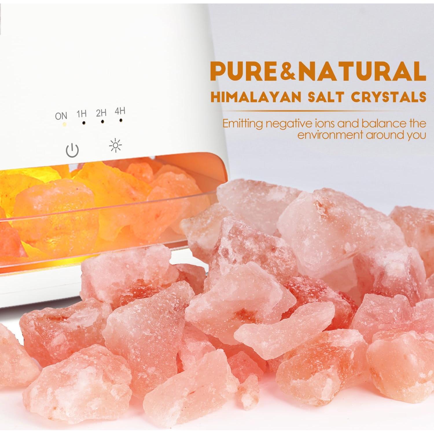 Difusor de Aceite Esencial SALKING 150ml con Lámpara de Sal