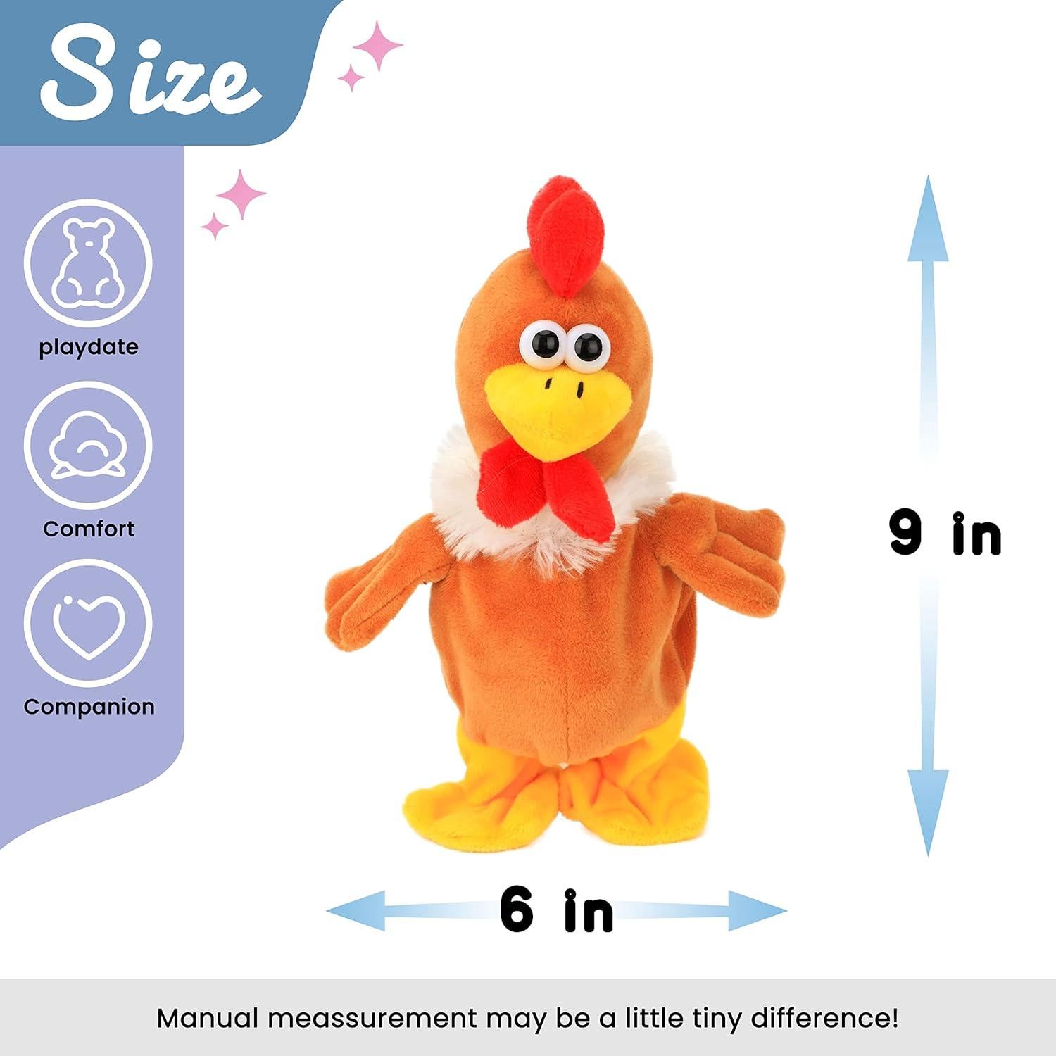 Pollo Hablante Interactivo Hopearl 22.86 cm para Niños