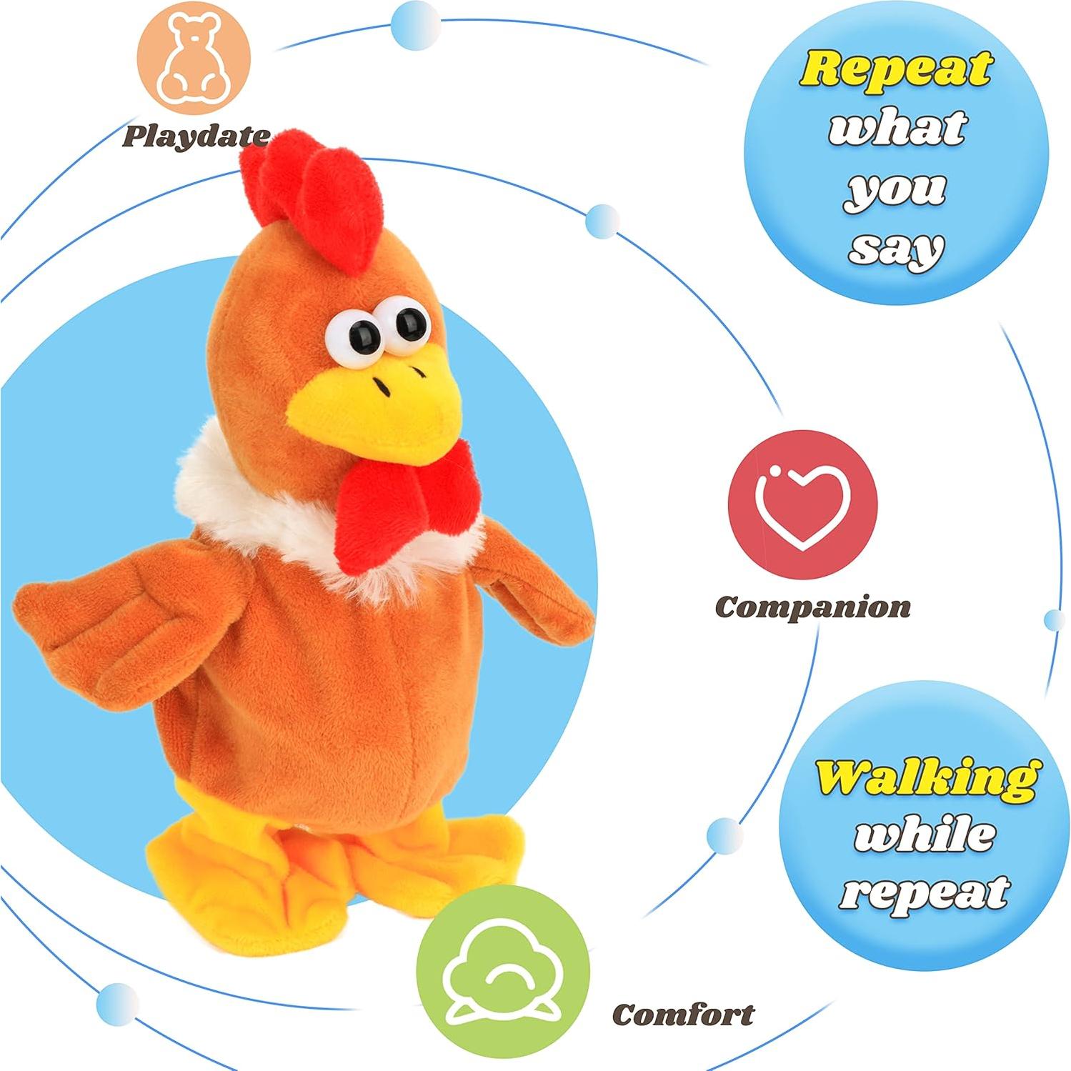 Pollo Hablante Interactivo Hopearl 22.86 cm para Niños
