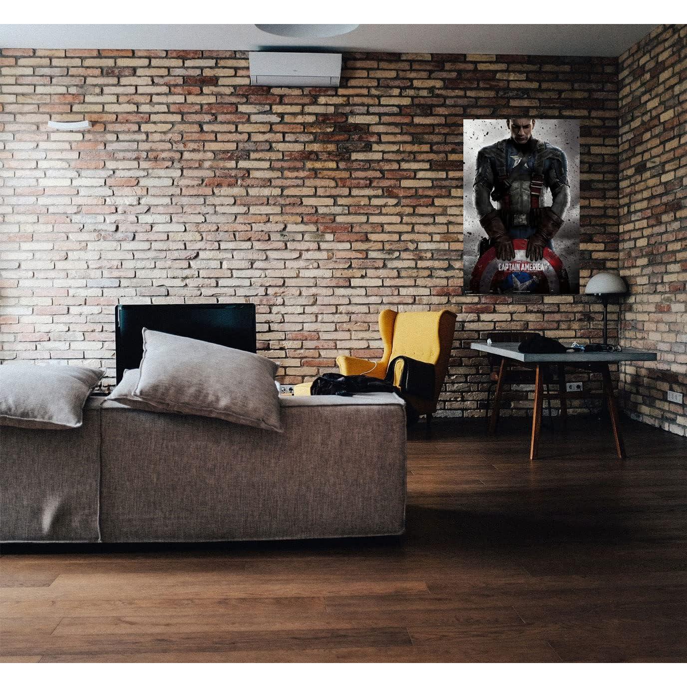 Póster Capitán América El Primer Vengador 61x91 cm con Tiras Tesa