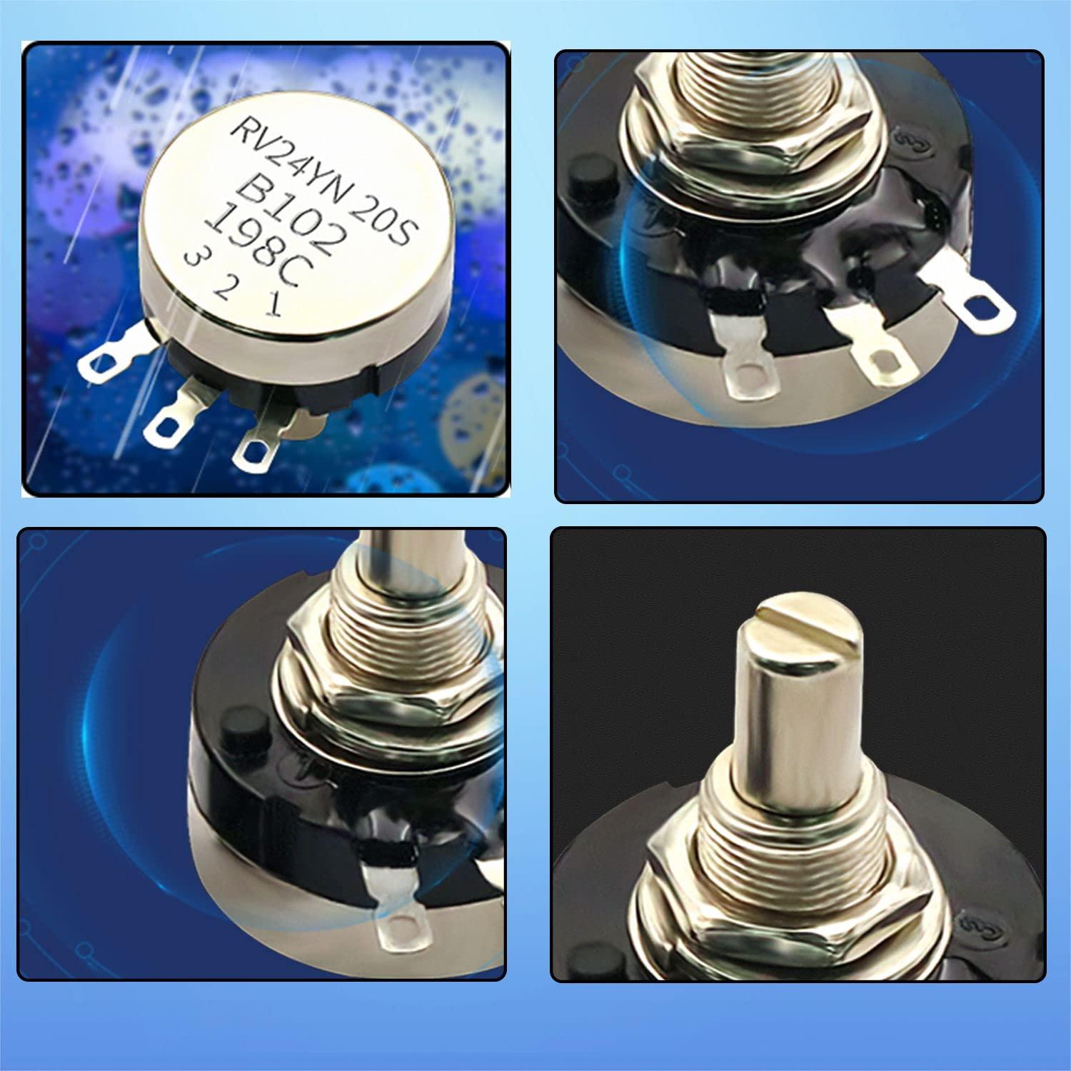 Potenciómetro Rotativo 1K Ohm CenryKay RV24YN20S B102 + Perillas