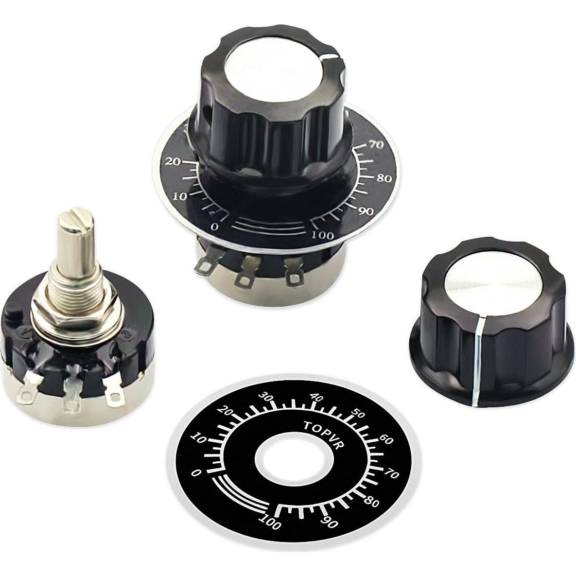 Potenciómetro Rotativo 1K Ohm CenryKay RV24YN20S B102 + Perillas