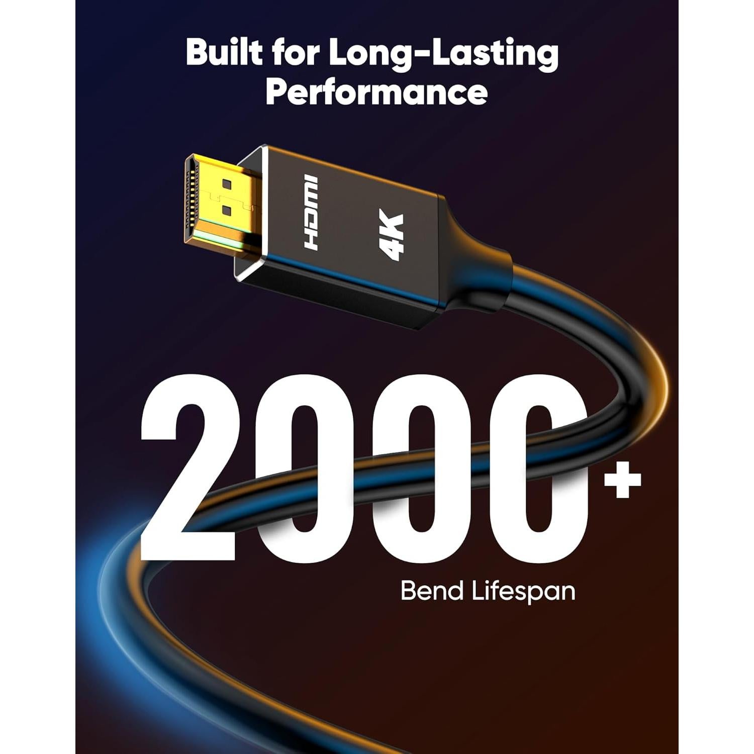 Cable HDMI 4K Capshi 20ft (6m) Alta Velocidad CL3