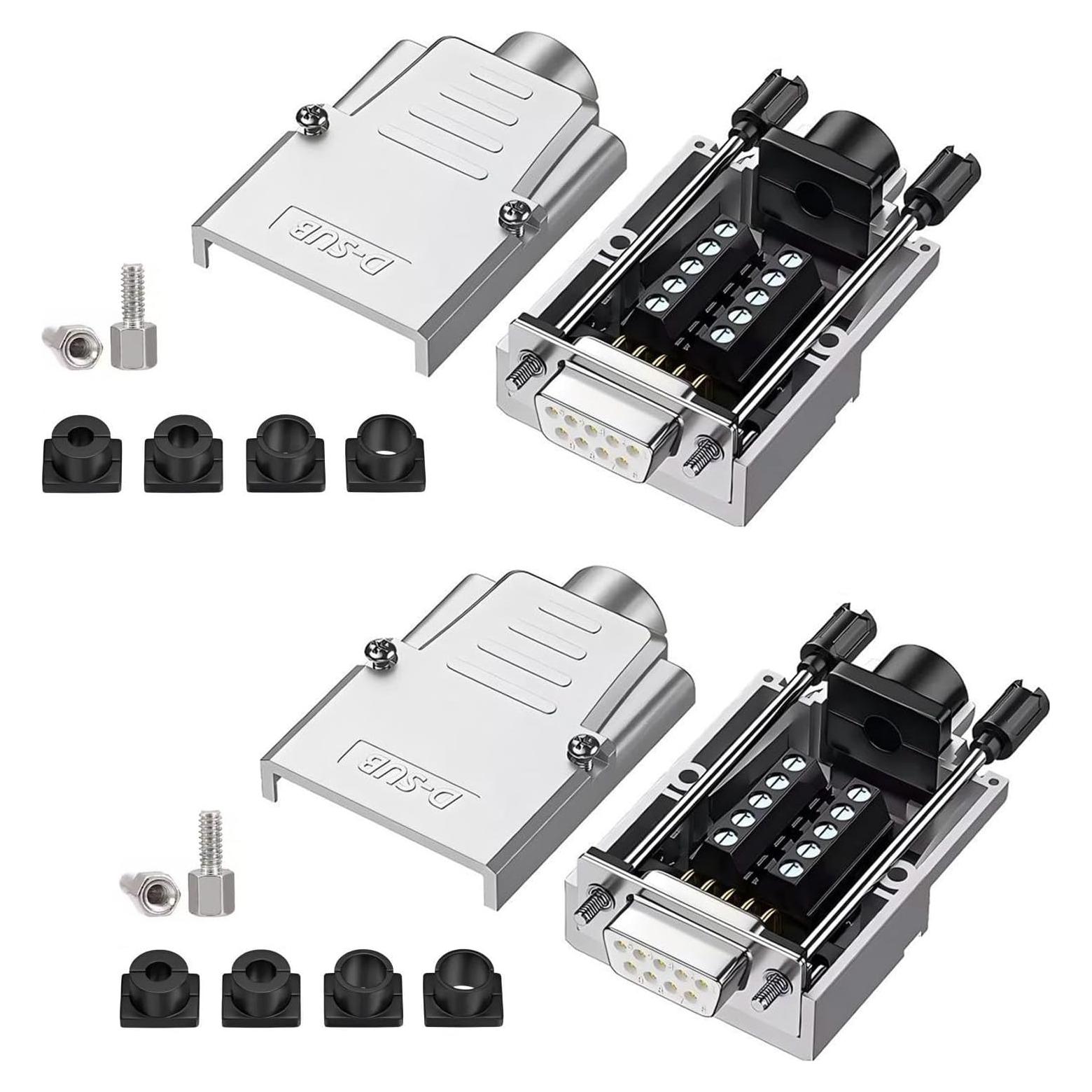 Conector DB9 Femenino Sin Soldadura Willwewon 9 Pines RS232