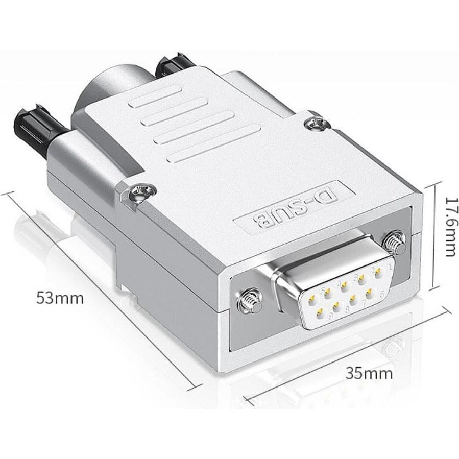 Conector DB9 Femenino Sin Soldadura Willwewon 9 Pines RS232