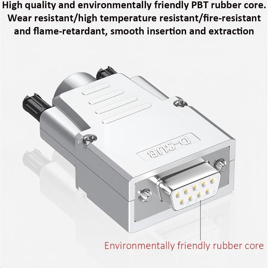 Conector DB9 Femenino Sin Soldadura Willwewon 9 Pines RS232