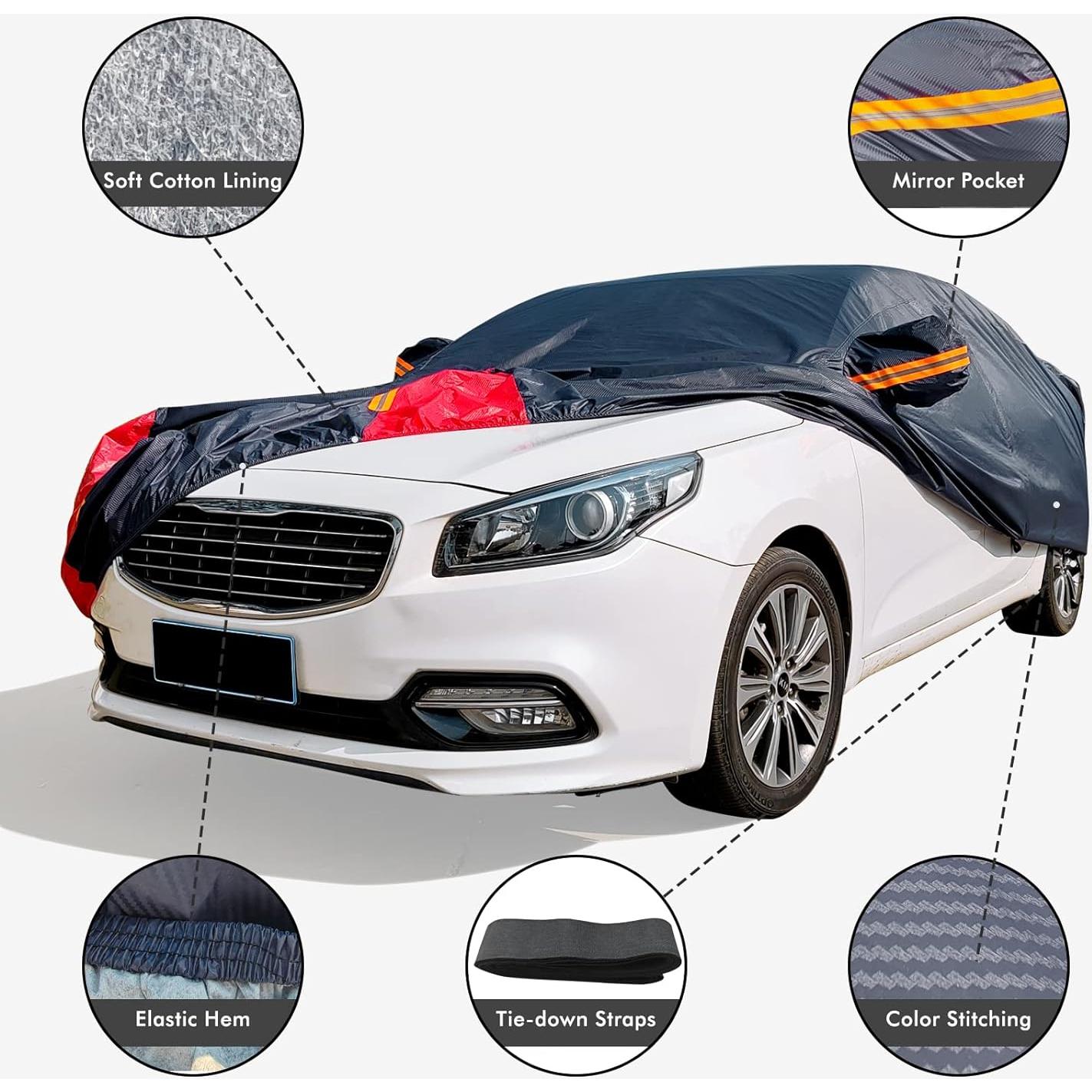 Funda de Coche DINGHAO PJK 6 Capas Impermeable para Sedán