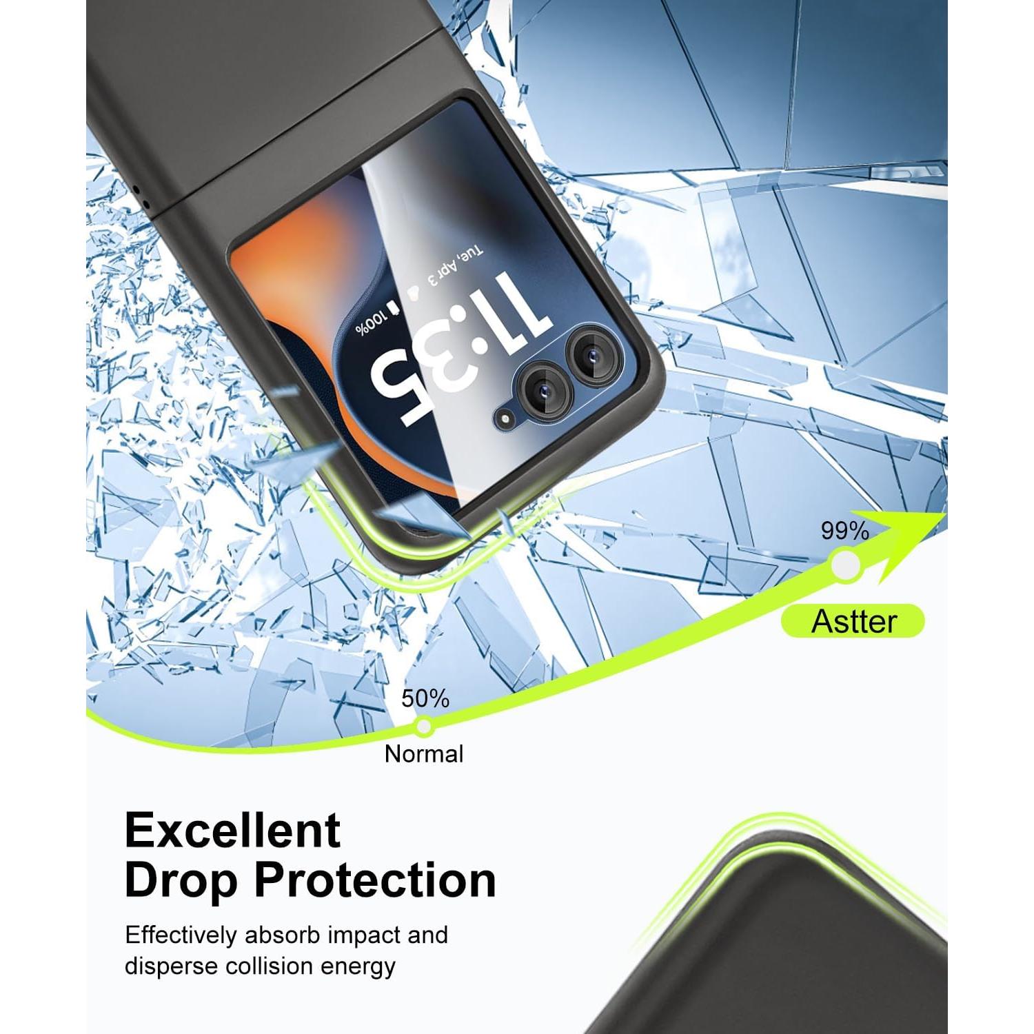 Funda Protectora Astter para Motorola Razr 2025 - Negro