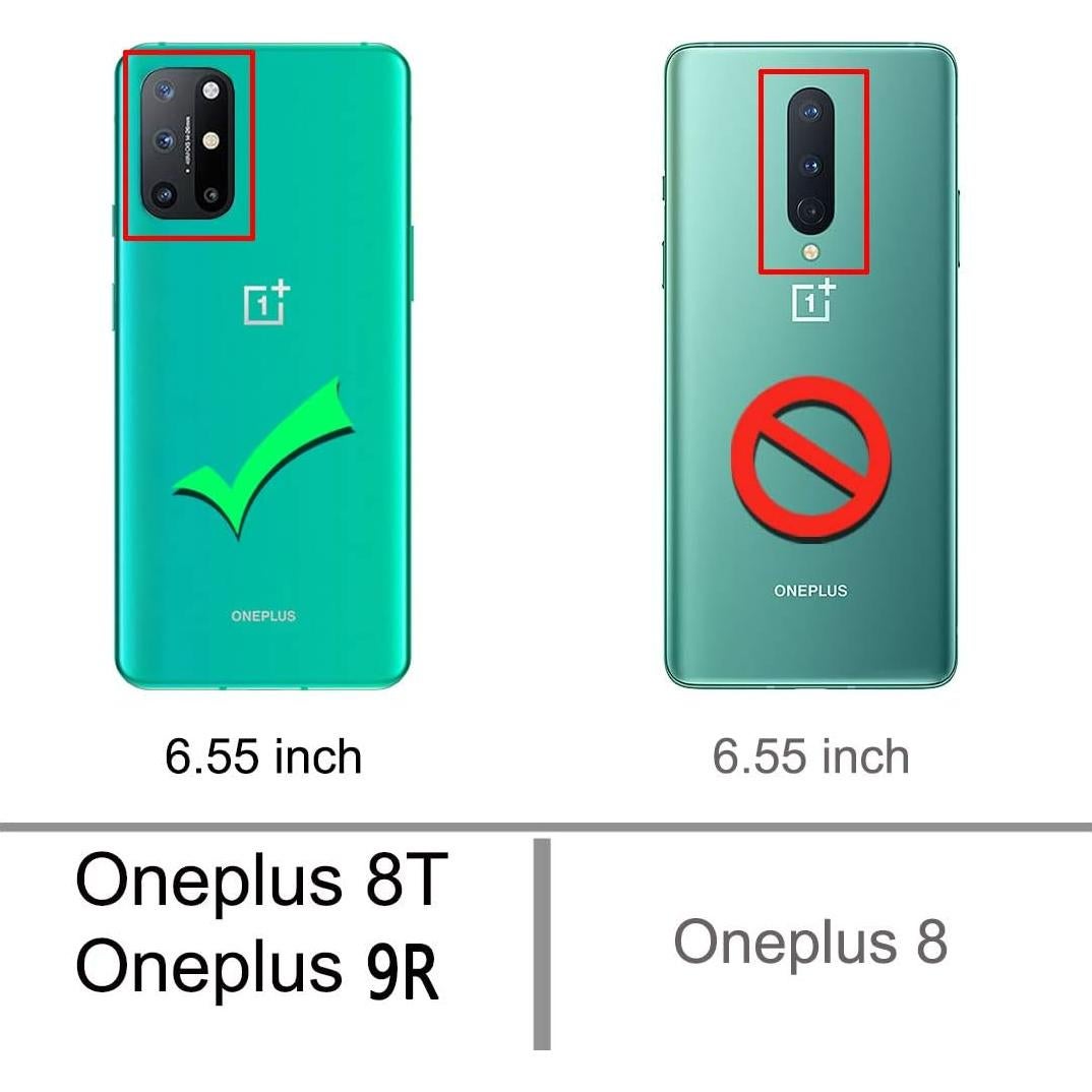 Funda Transparente Osophter para OnePlus 8T y 9R - TPU Absorción de Choques