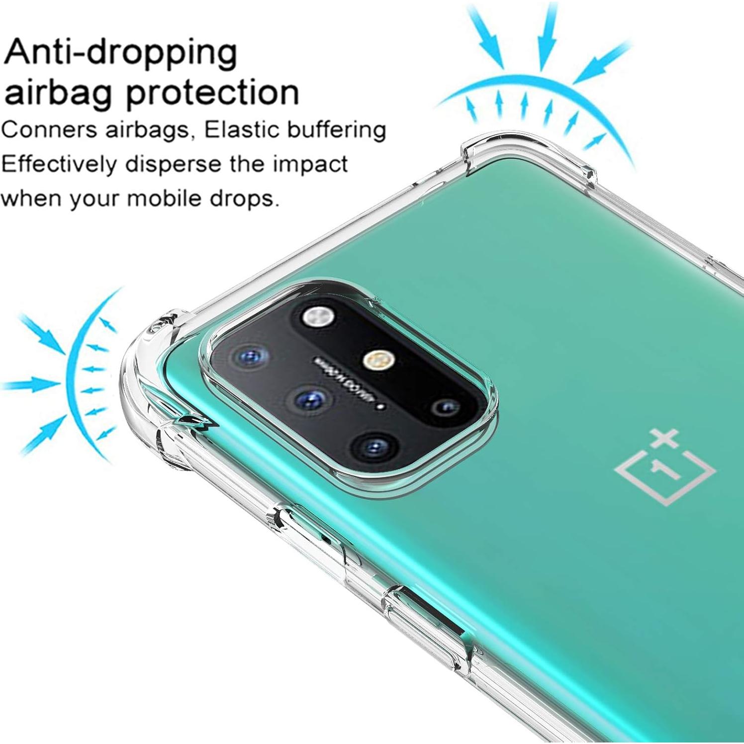 Funda Transparente Osophter para OnePlus 8T y 9R - TPU Absorción de Choques