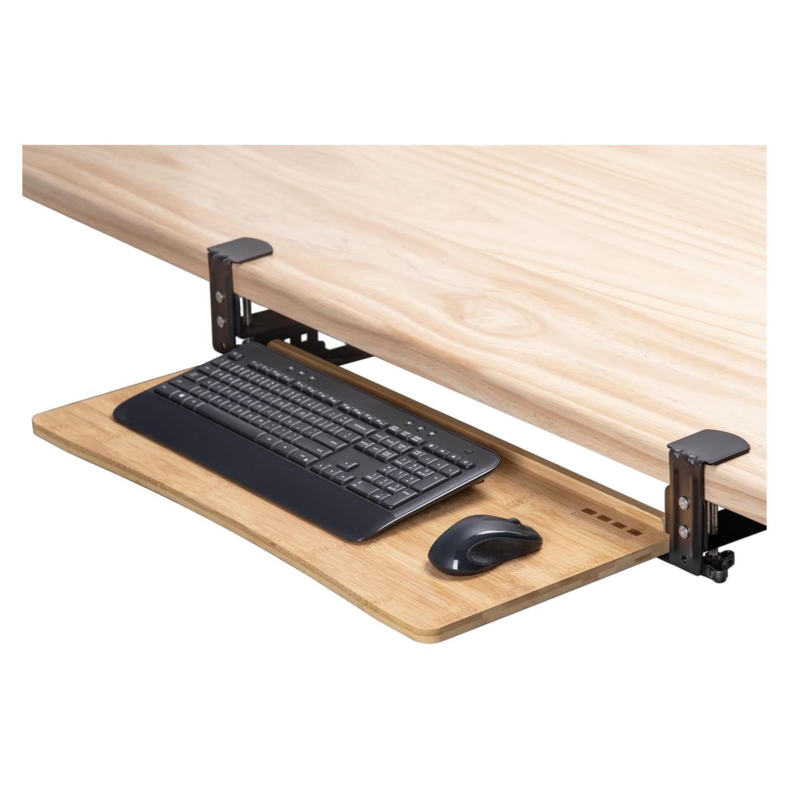 Bandeja de Teclado D'vine Dev con Reposamuñecas de Bambú