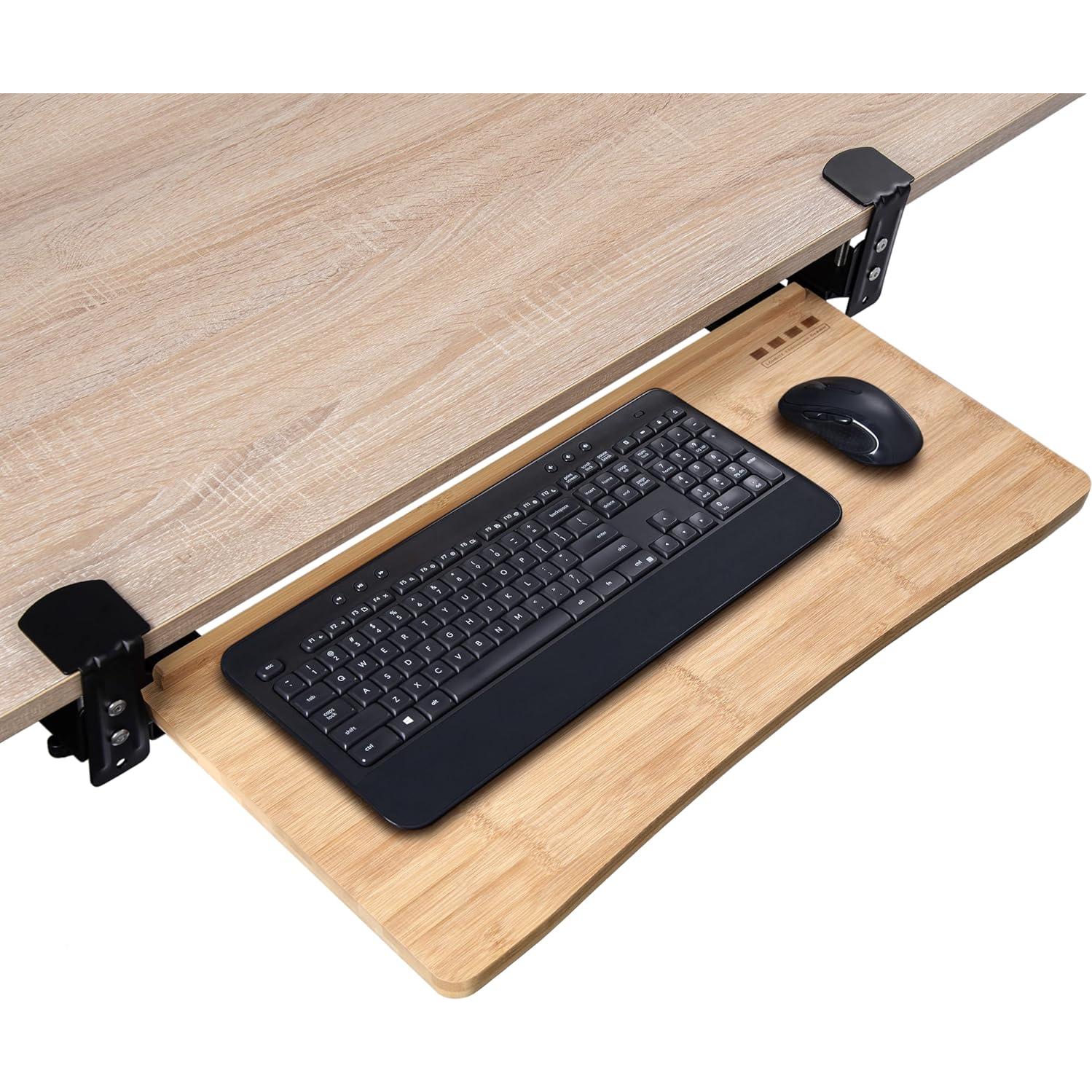 Bandeja de Teclado D'vine Dev con Reposamuñecas de Bambú