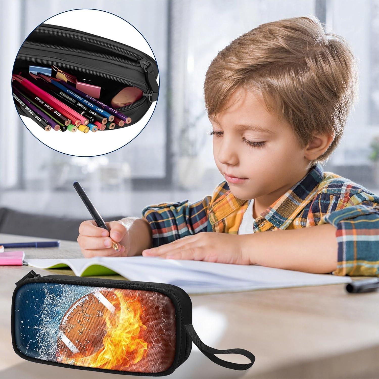 Estuche Grande para Niños TILYTADLY Fútbol Americano 24x14.6 cm