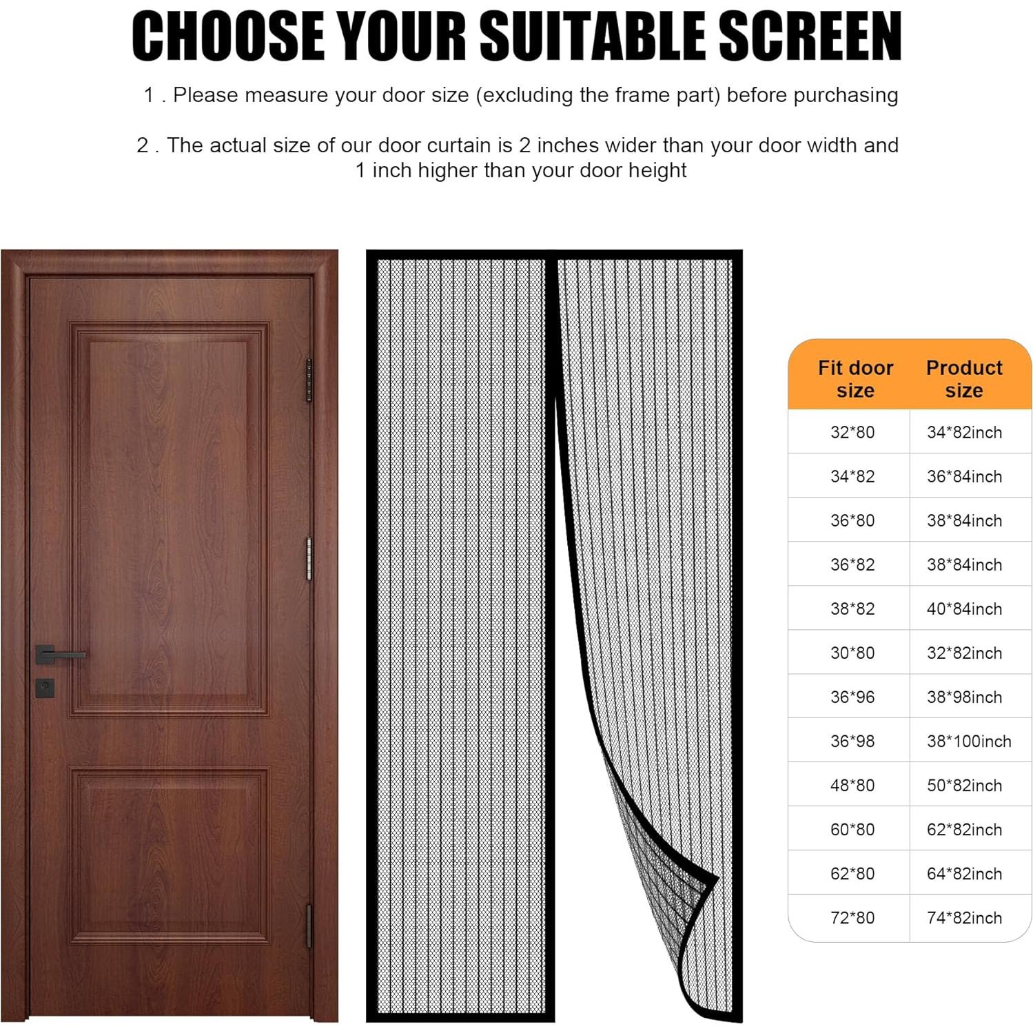 Puerta de Pantalla Magnética LIAMST 76x203 cm Resistente