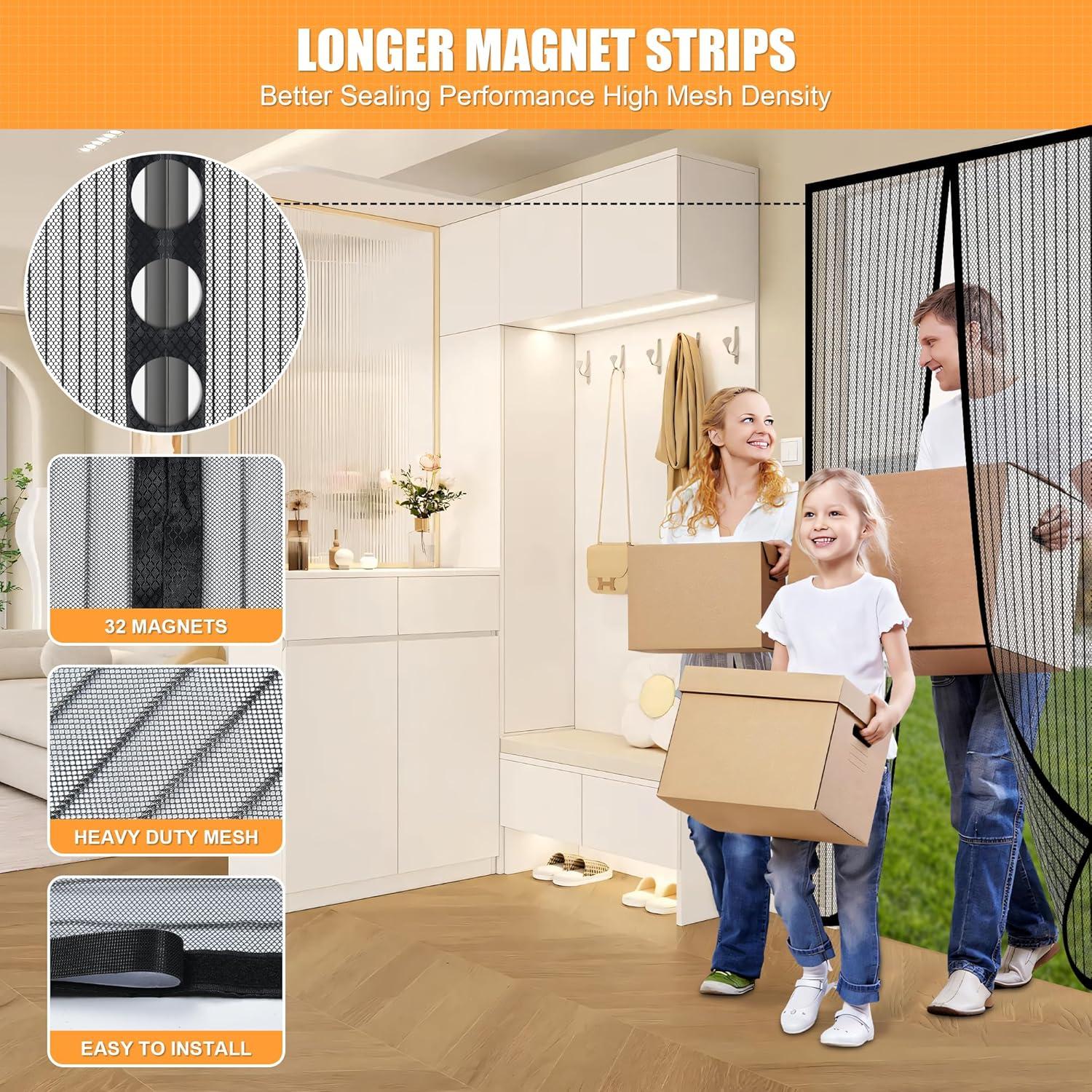 Puerta de Pantalla Magnética LIAMST 76x203 cm Resistente