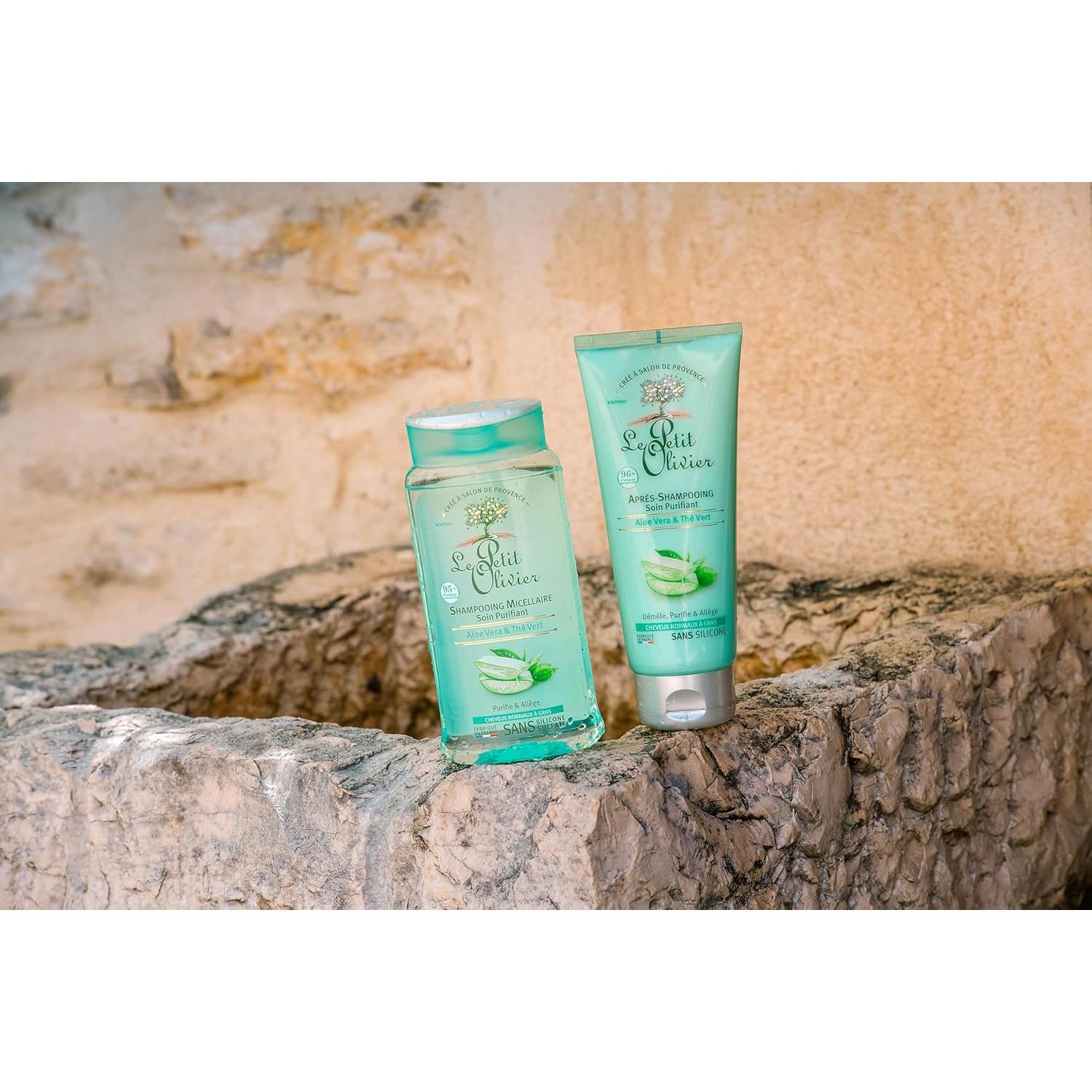 Champú Micelar Purificante Le Petit Olivier 240 ml - Aloe Vera y Té Verde