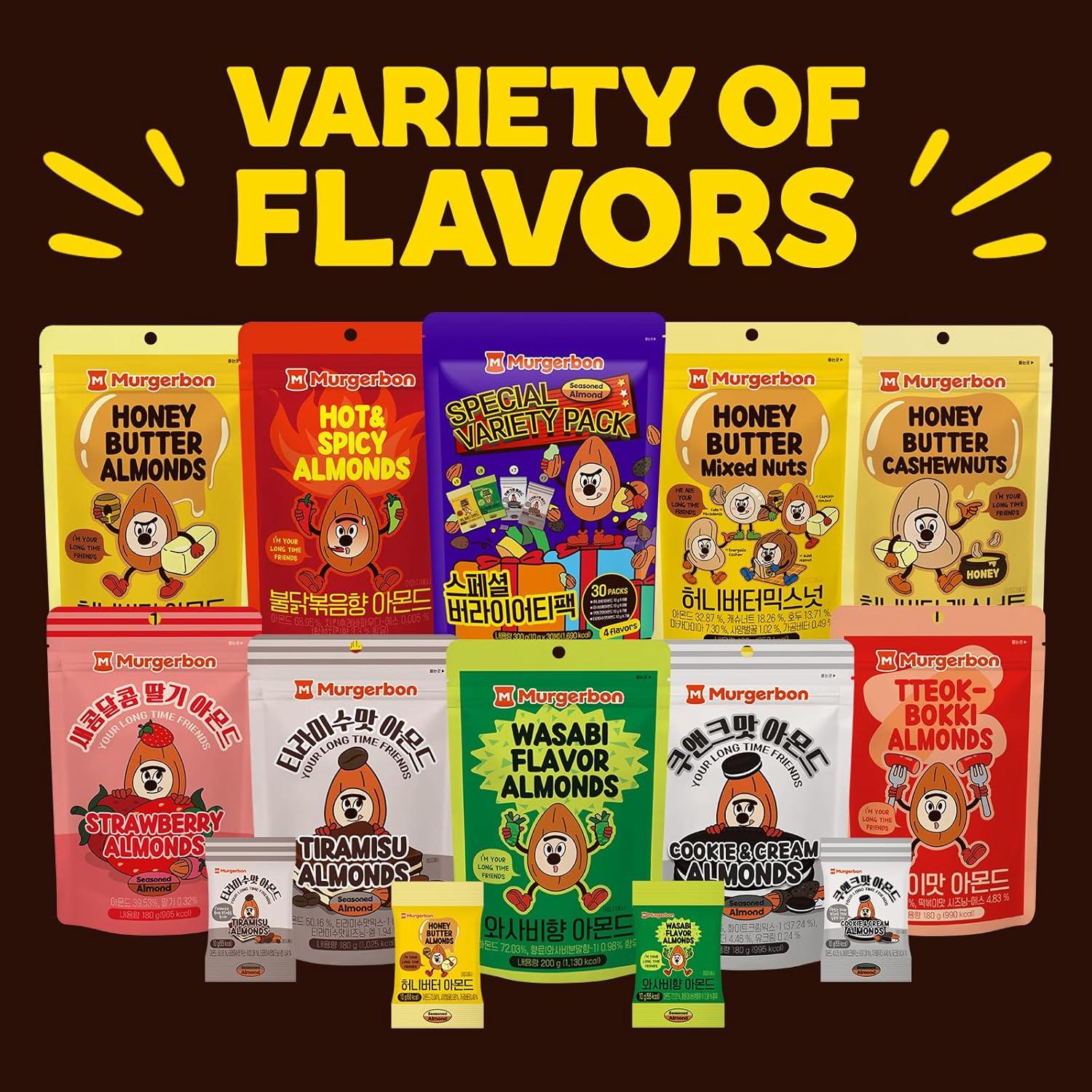 Paquete de Variedad Especial 300g x 2 MURGERBON - Almendras Saborizadas