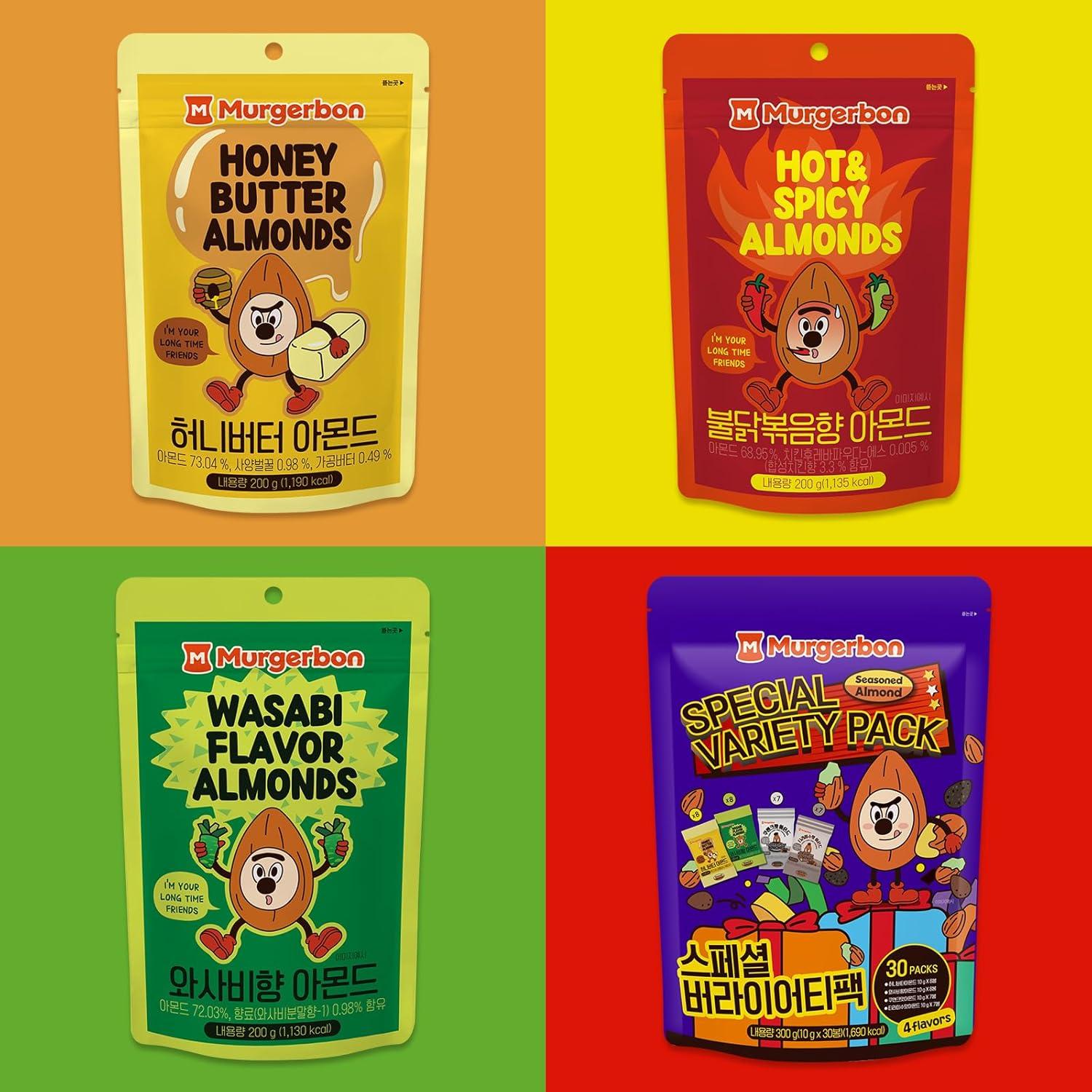 Paquete de Variedad Especial 300g x 2 MURGERBON - Almendras Saborizadas