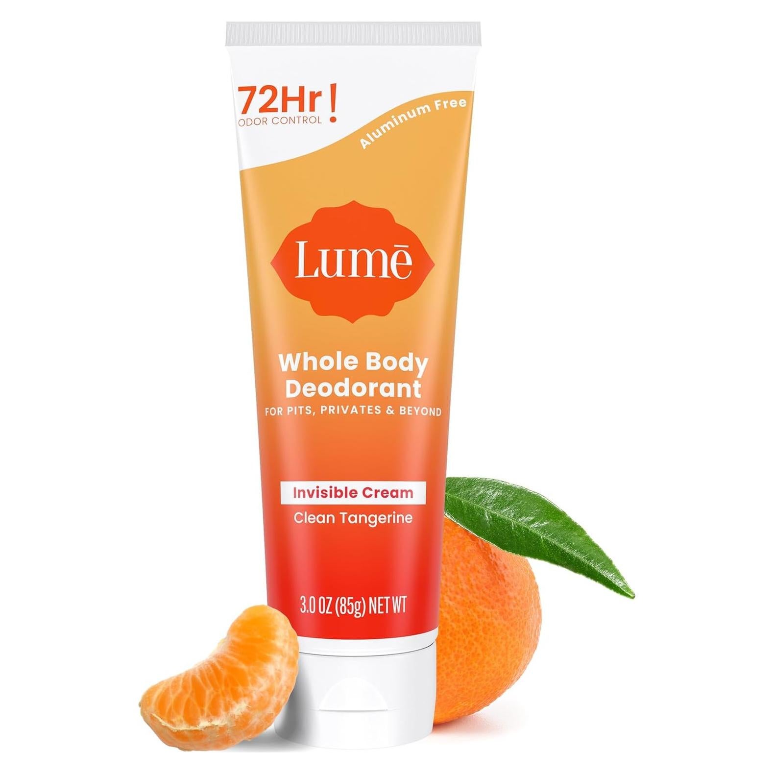 Desodorante Corporal Lume 85g - Control de Olores 72h - Mandarina