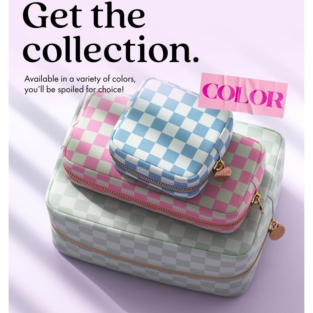 Bolsa de Maquillaje de Viaje Embla - Nylon Chocolate 24x5x12cm