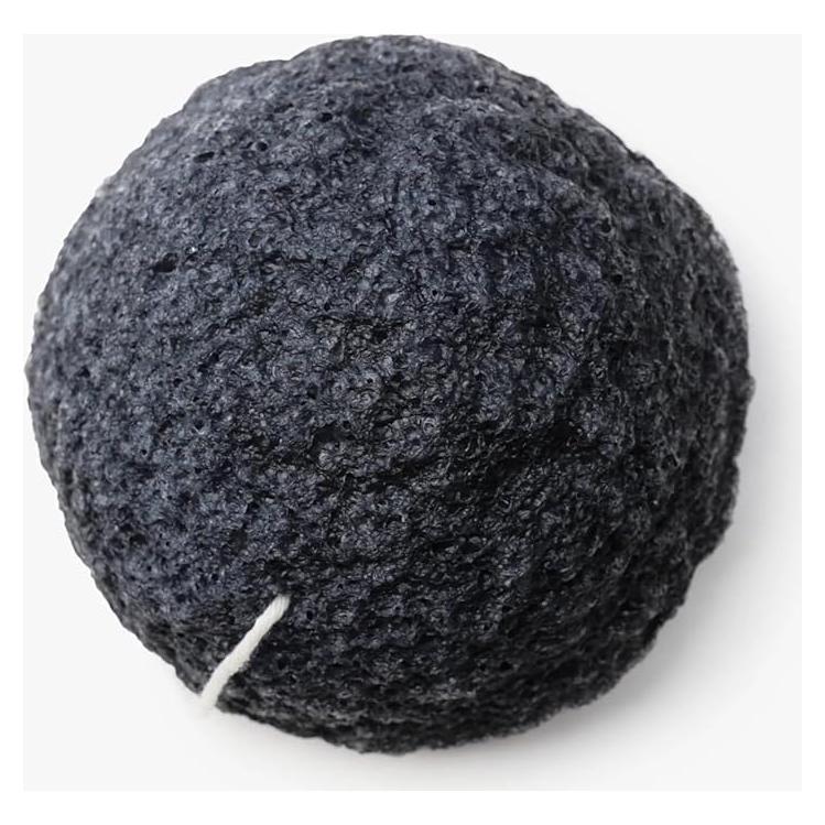 Esponja Facial Konjac Shikohin Carbón 100% Natural 9.5cm