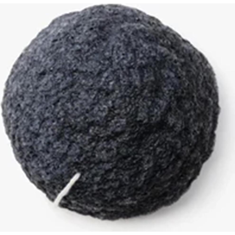 Esponja Facial Konjac Shikohin Carbón 100% Natural 9.5cm