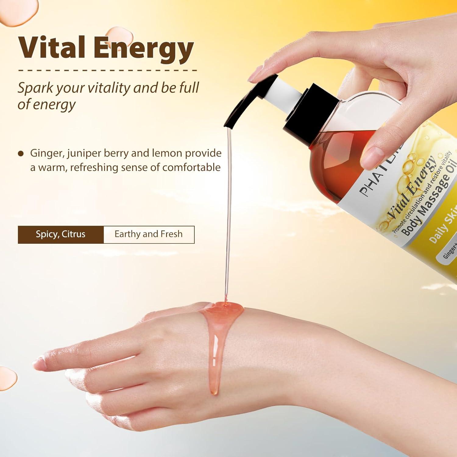 Aceite de Masaje Corporal PHATOIL Jengibre 260ML Vital Energy