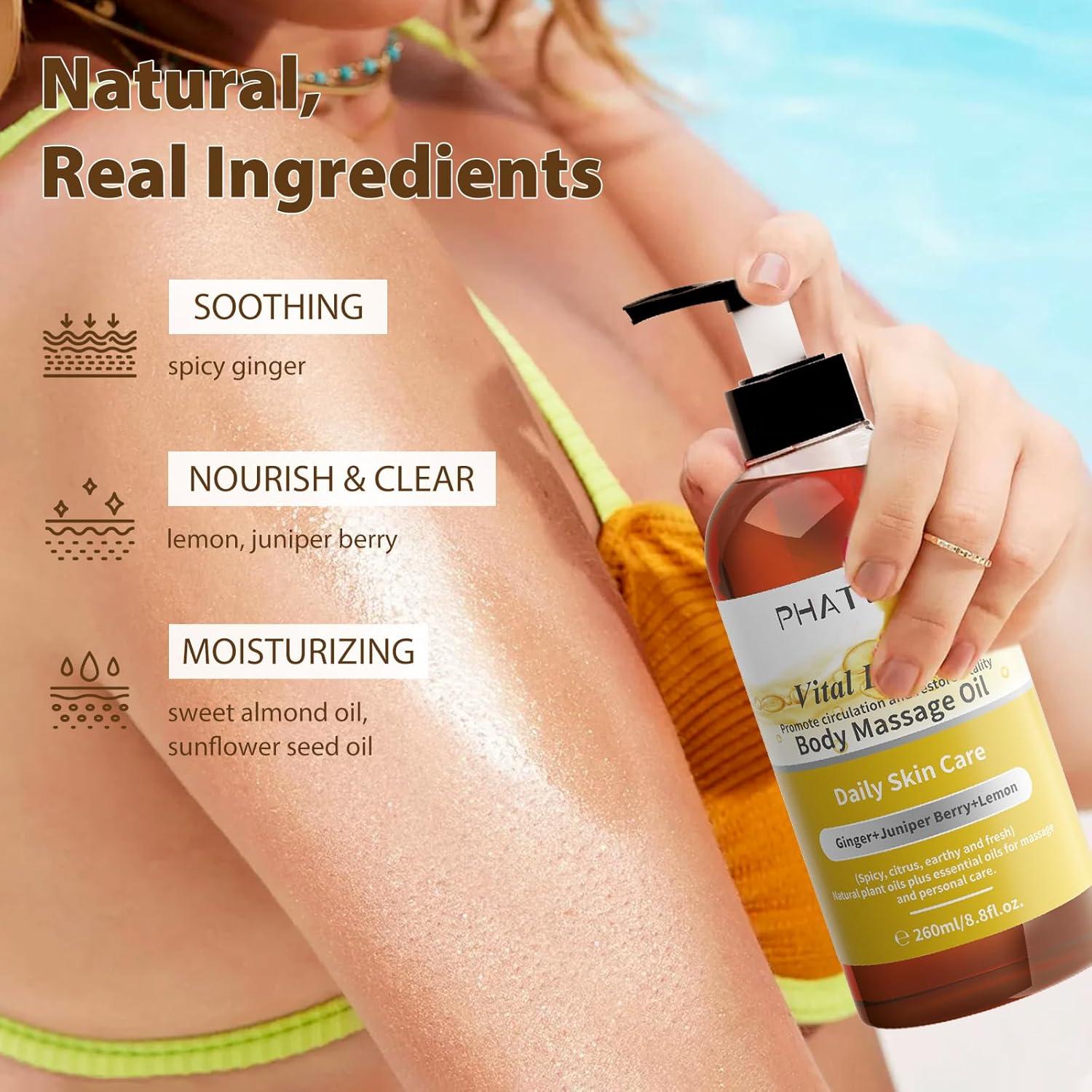 Aceite de Masaje Corporal PHATOIL Jengibre 260ML Vital Energy