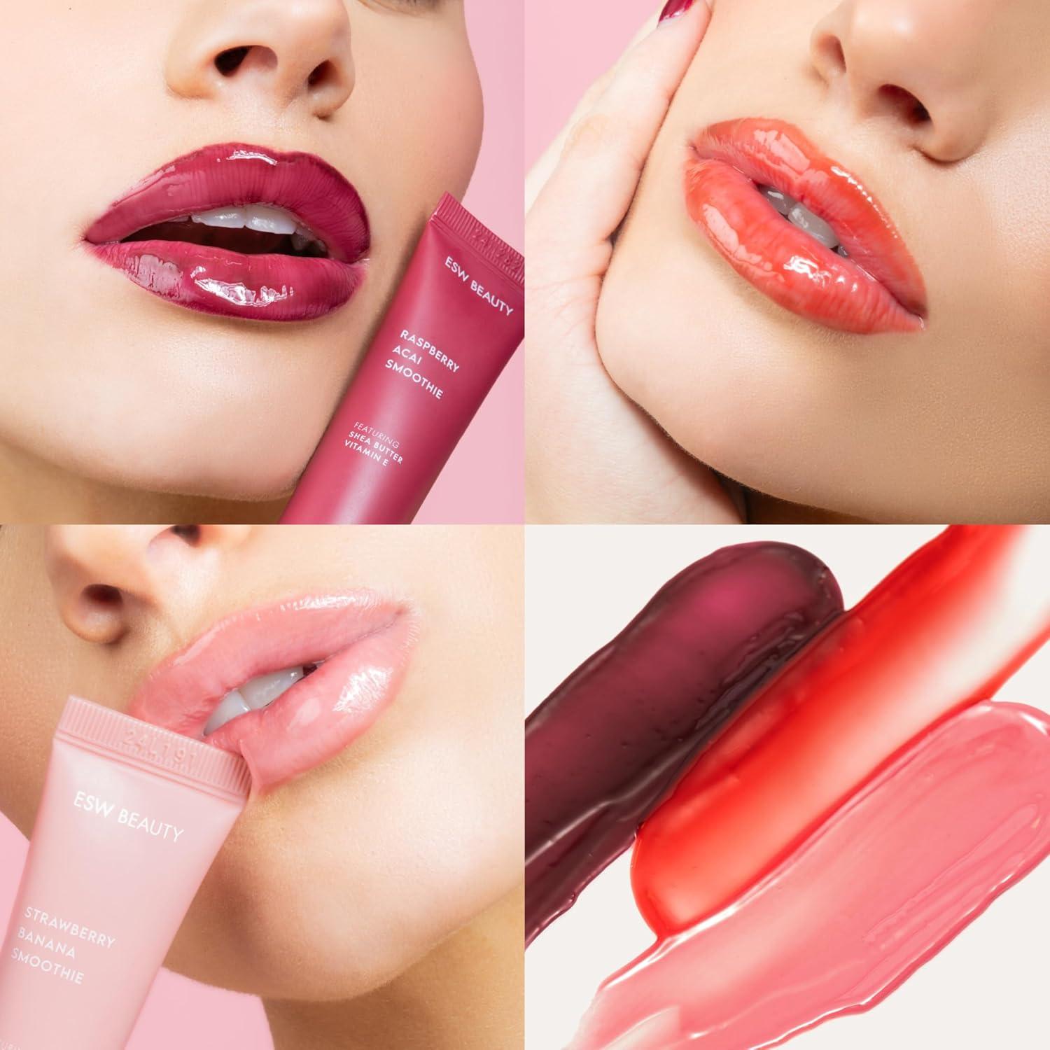 Conjunto Labial Hidratante Berry Kisses ESW Beauty - 3 Balsamos