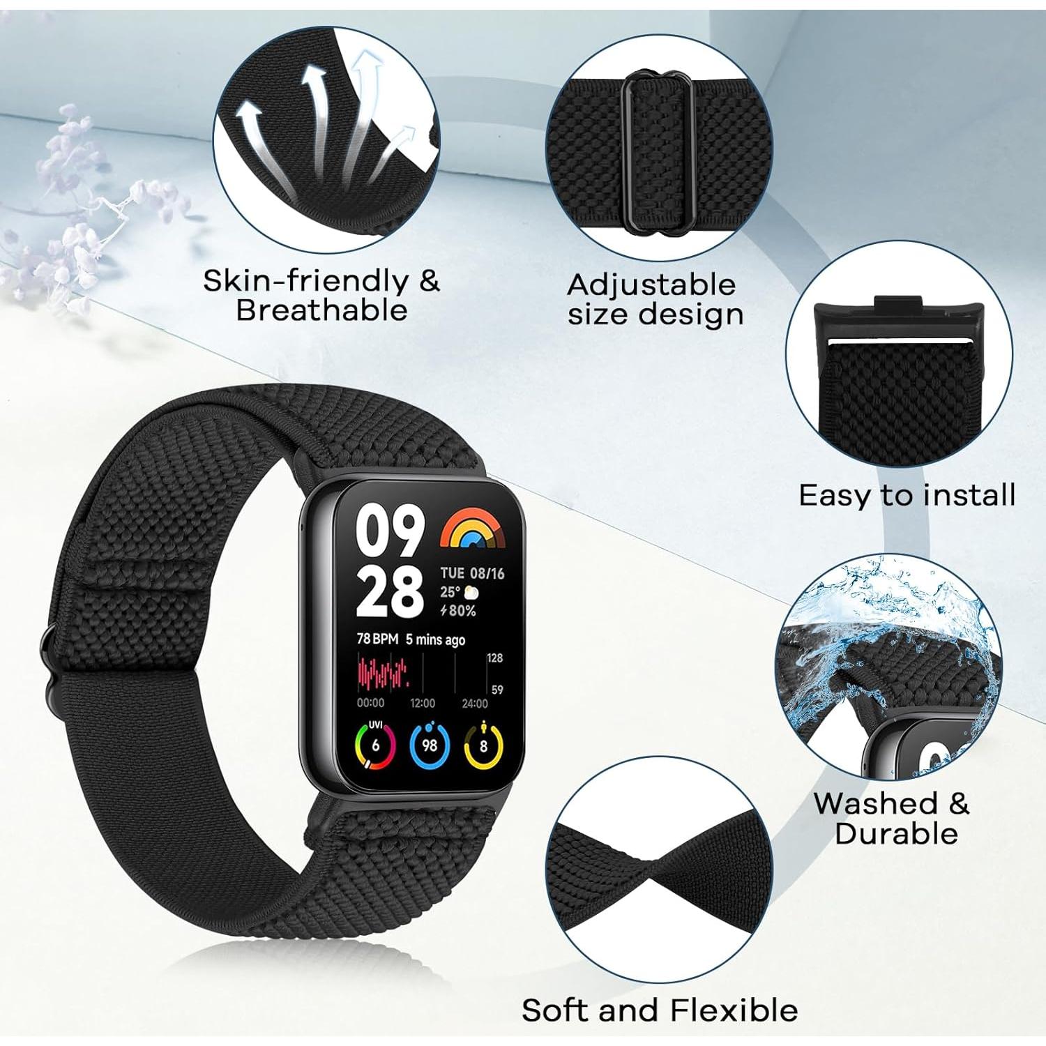 Correas Tiptops para Xiaomi Mi Smart Band 8 Pro - 2 Paquete