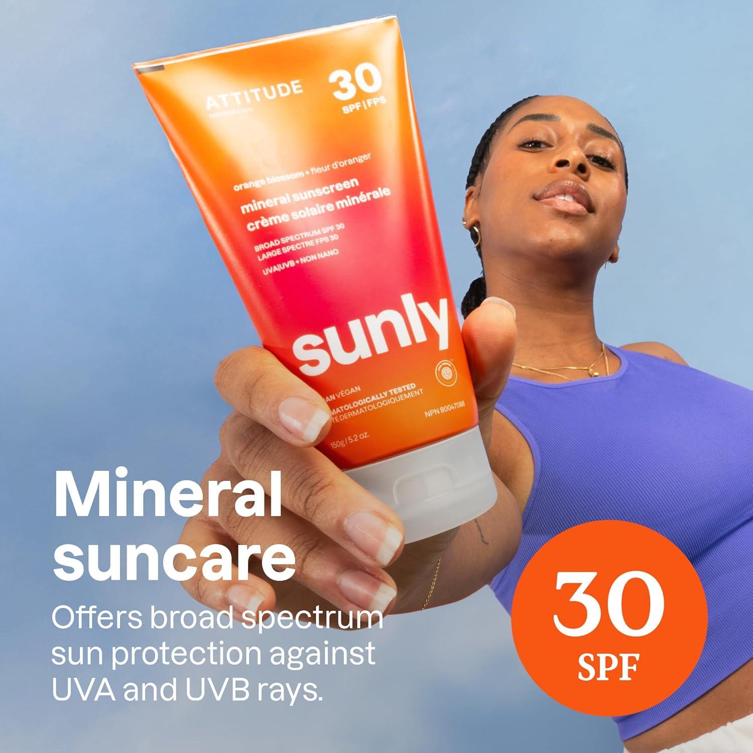 Crema Solar Mineral ATTITUDE SPF 30 Óxido de Zinc 147 g