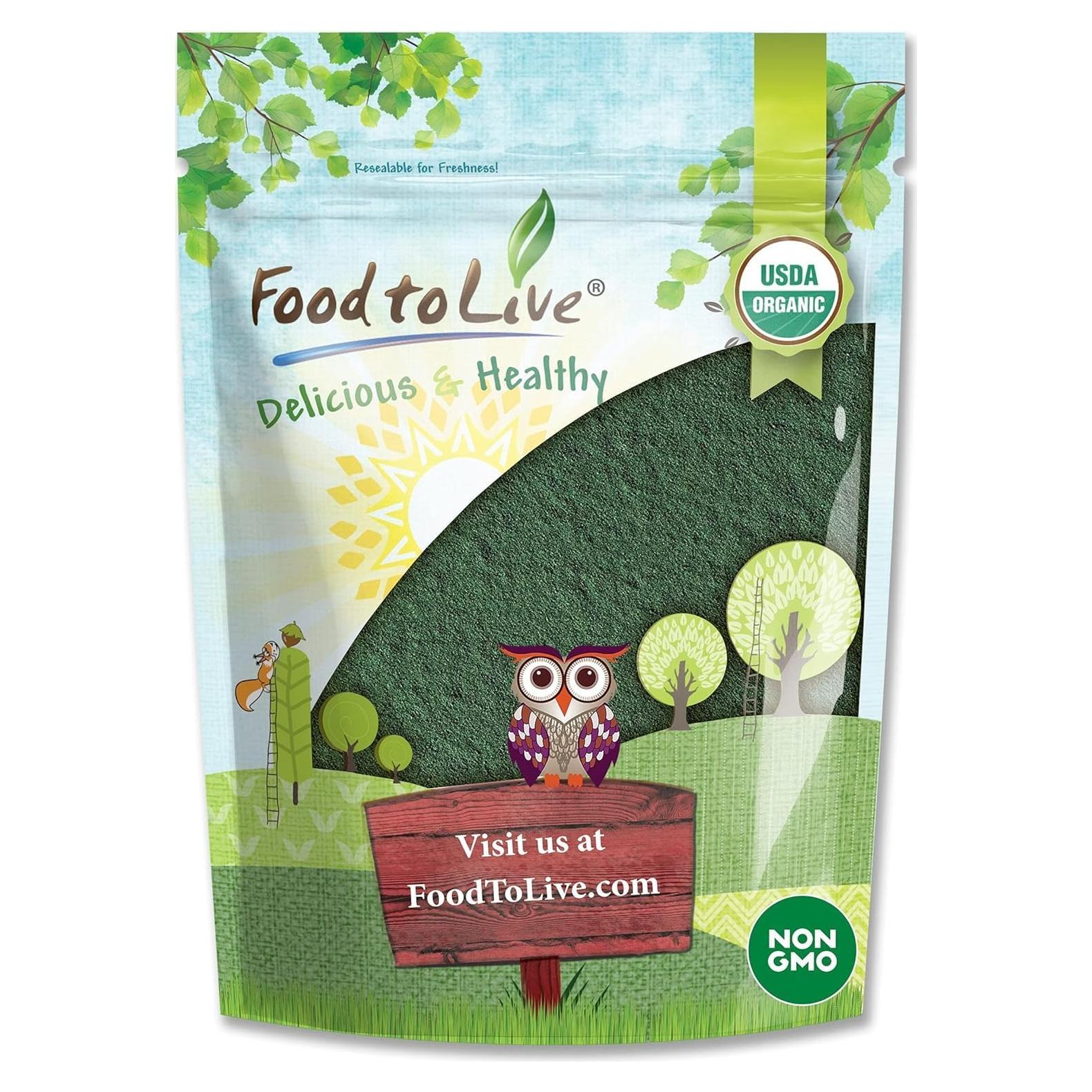 Polvo de Chlorella Orgánica Food to Live 113g - Superalimento Vegano