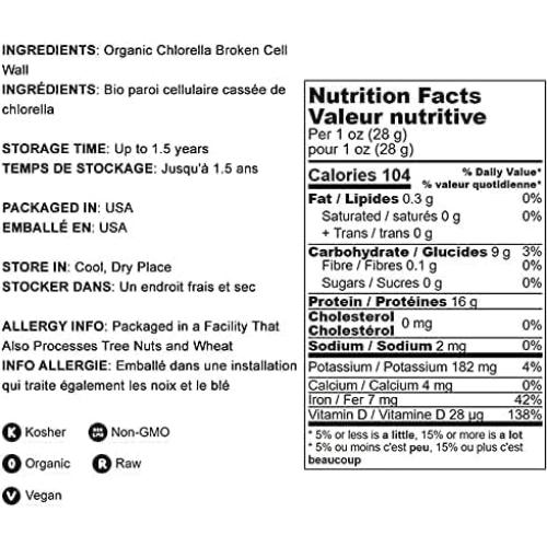 Polvo de Chlorella Orgánica Food to Live 113g - Superalimento Vegano