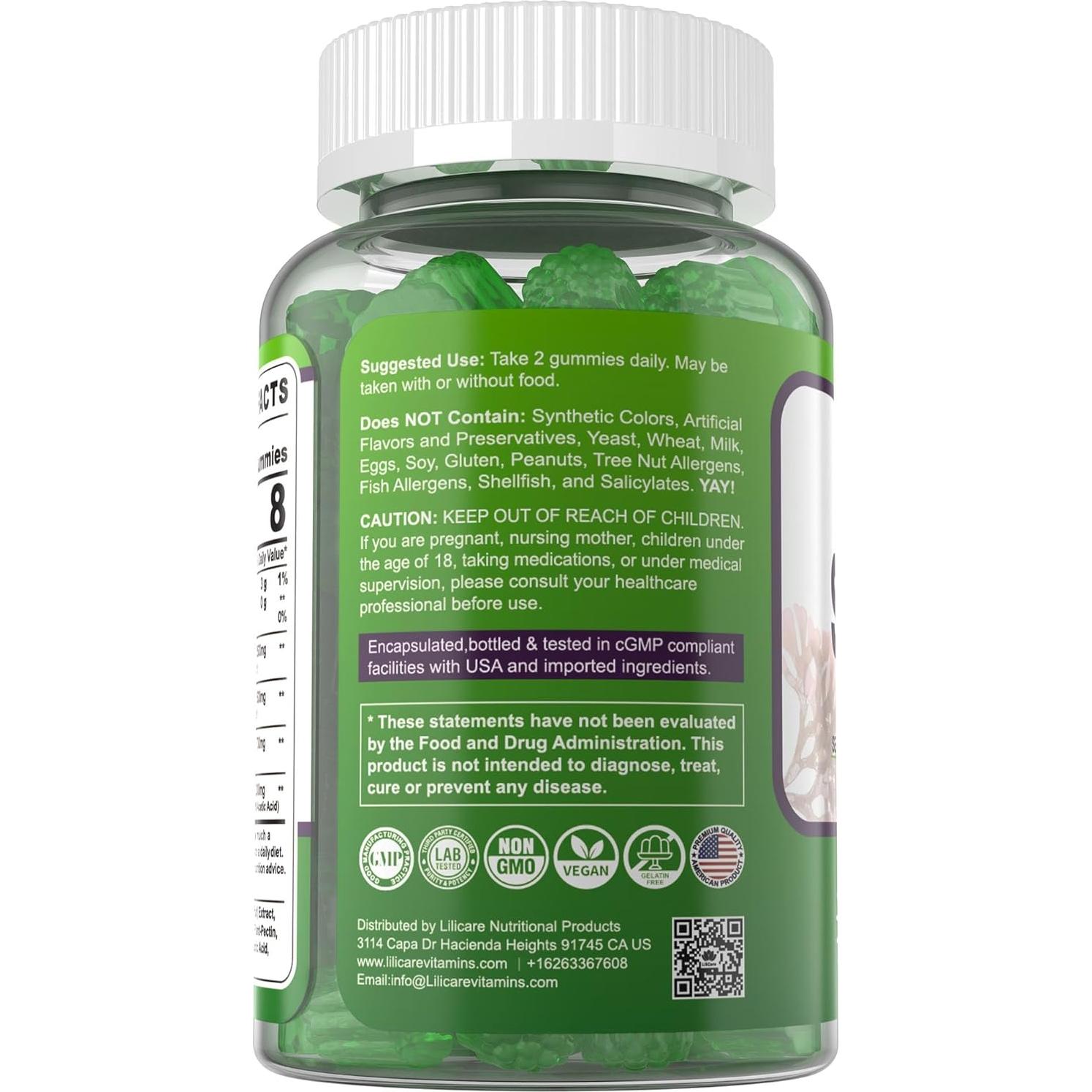 Gomitas de Musgo Marino Lilicare 60 Unidades Veganas