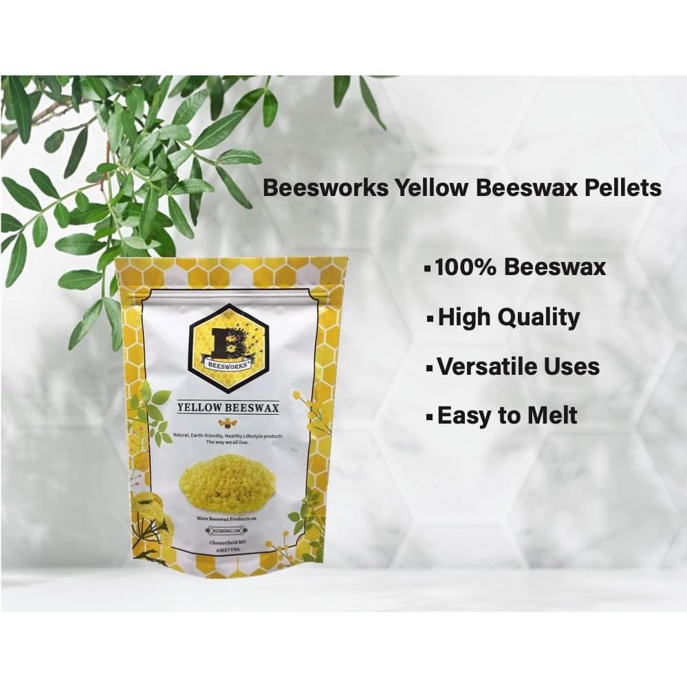 Pellets de Cera de Abeja Pura Beesworks 0.45 kg Grado Cosmético