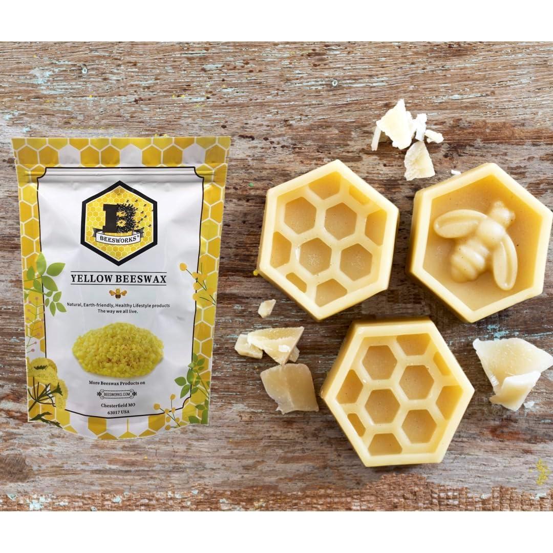 Pellets de Cera de Abeja Pura Beesworks 0.45 kg Grado Cosmético