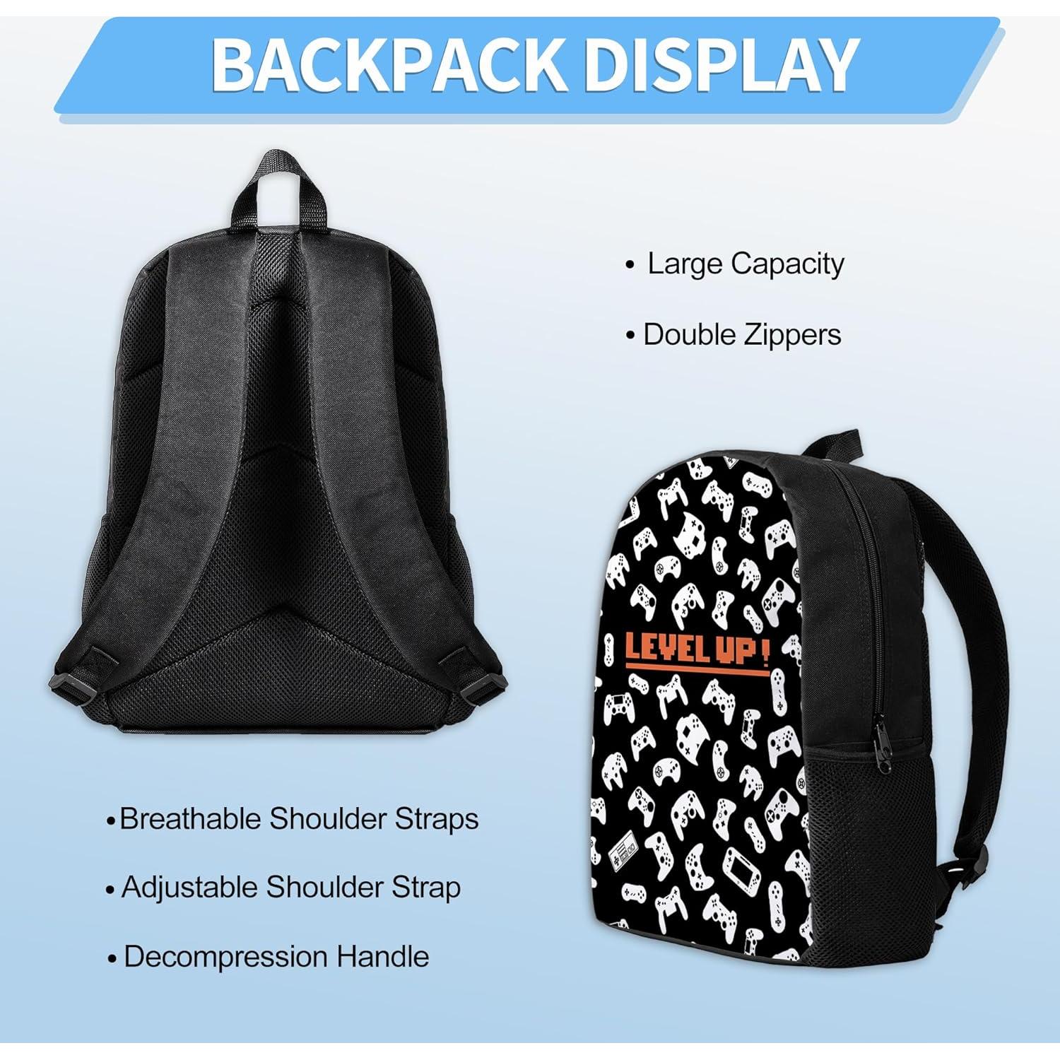 Mochila Escolar 3 Piezas Ansteade 43.2 cm con Lonchera y Estuche