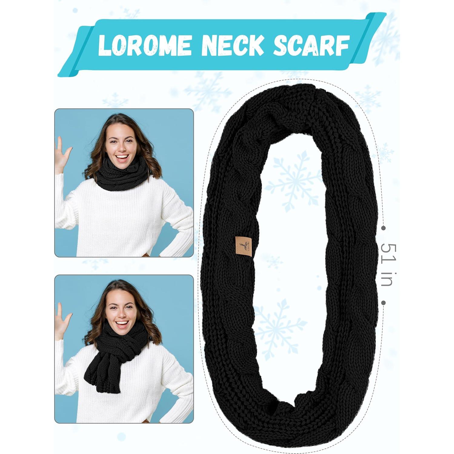 Conjunto de gorro, bufanda y guantes táctiles LOROME - Invierno Unisex