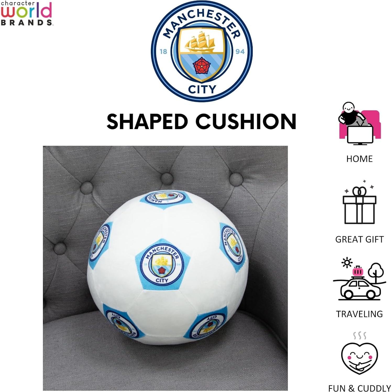 Cojín decorativo Manchester City 25cm | Pelota de peluche