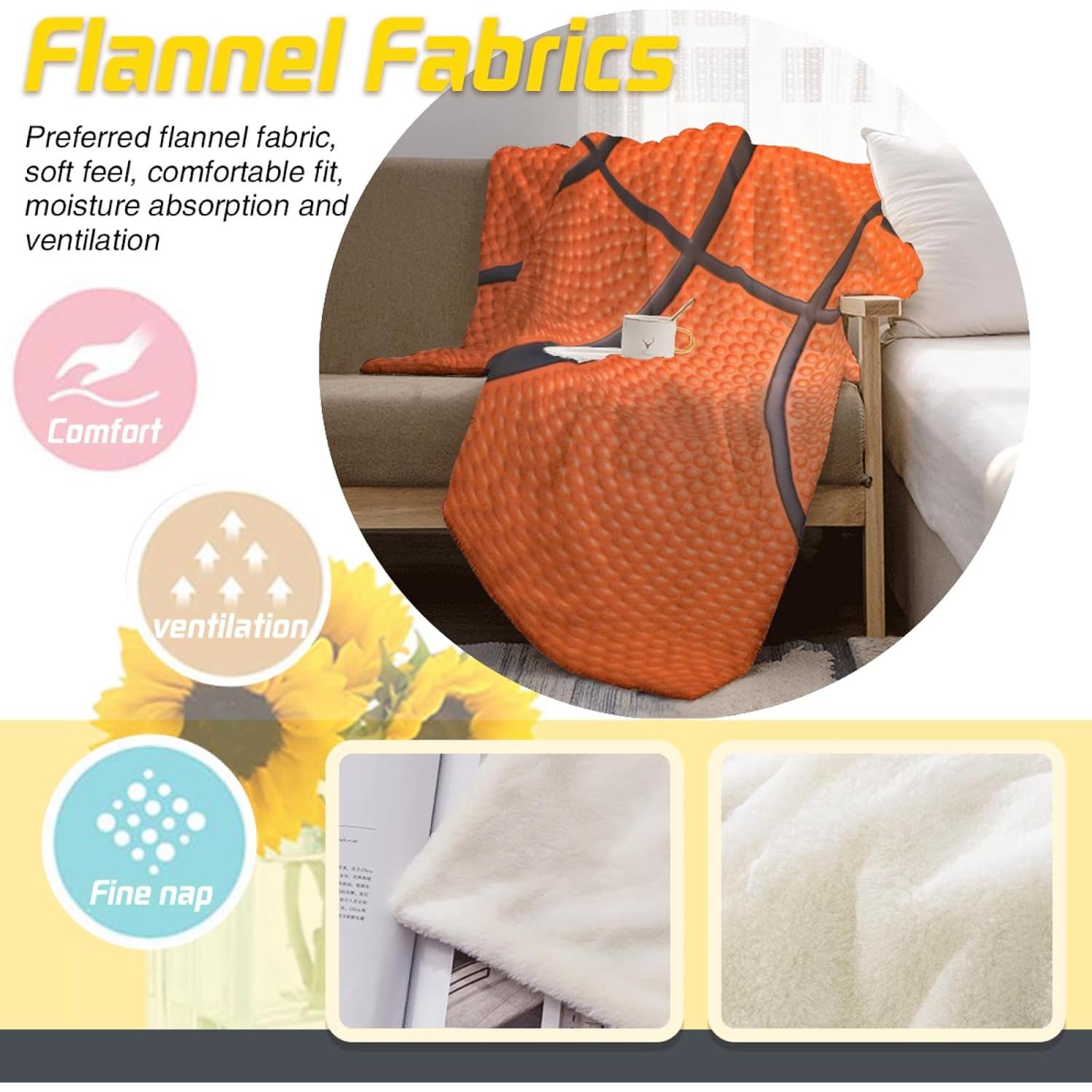 Manta de Franela Volissoz Béisbol 127x102 cm Cálida y Suave