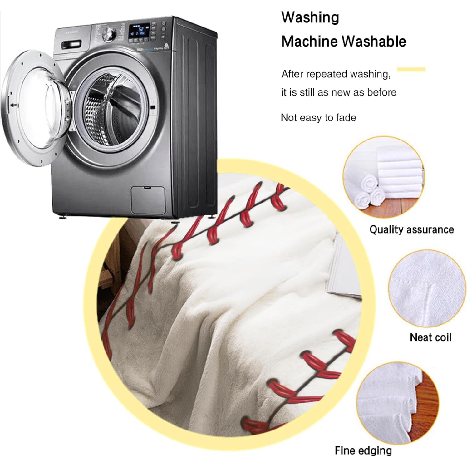 Manta de Franela Volissoz Béisbol 127x102 cm Cálida y Suave