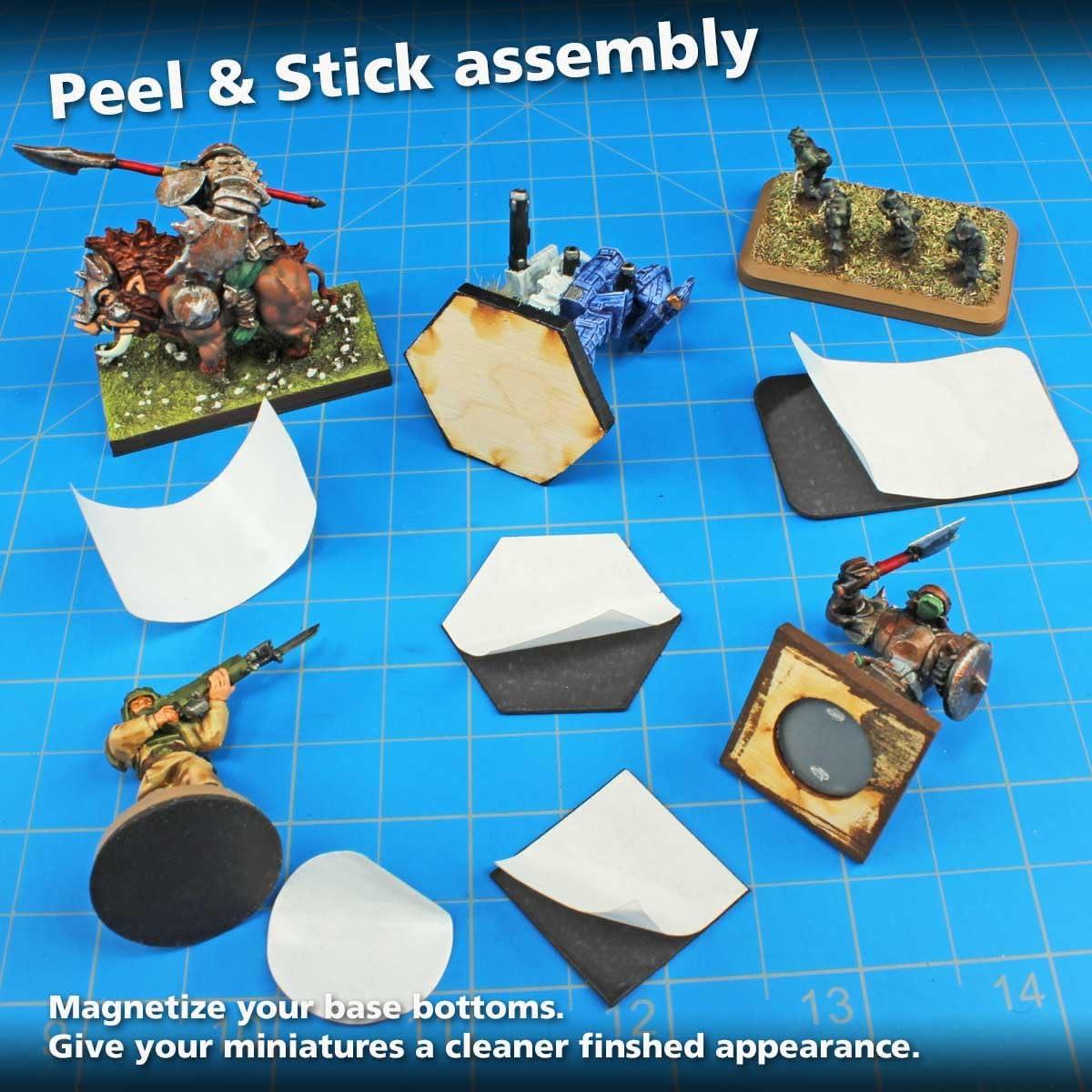 Kit de Bases Cuadradas LITKO 25mm con Fondos Magnéticos