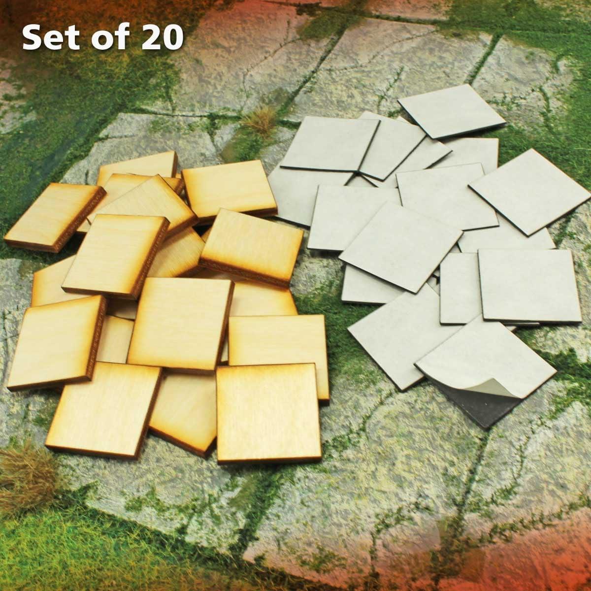 Kit de Bases Cuadradas LITKO 25mm con Fondos Magnéticos